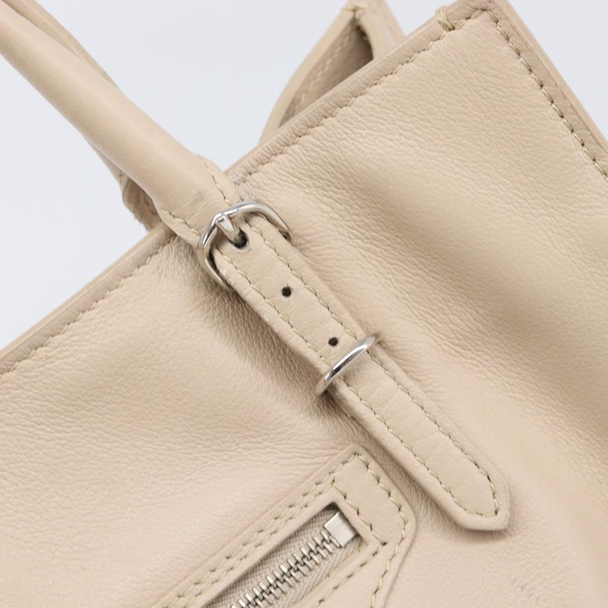 Balenciaga Papier A4 Zip Around Classic Studs Leather Gray Leather Handbag (Pre-Owned)