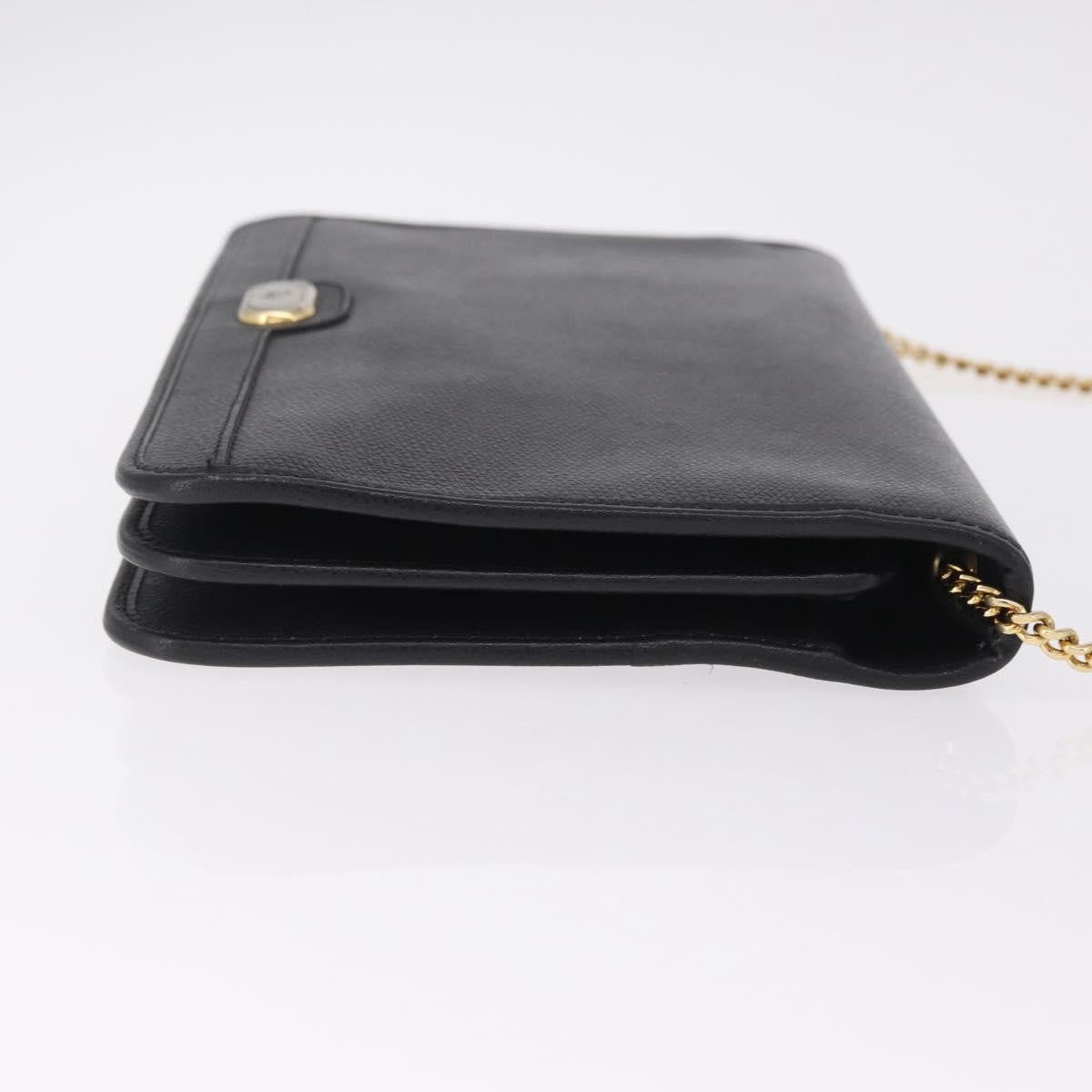 Christian Dior Vintage Honeycomb Canvas Black Leather Shoulder Bag Bag (Pre-Owned)
