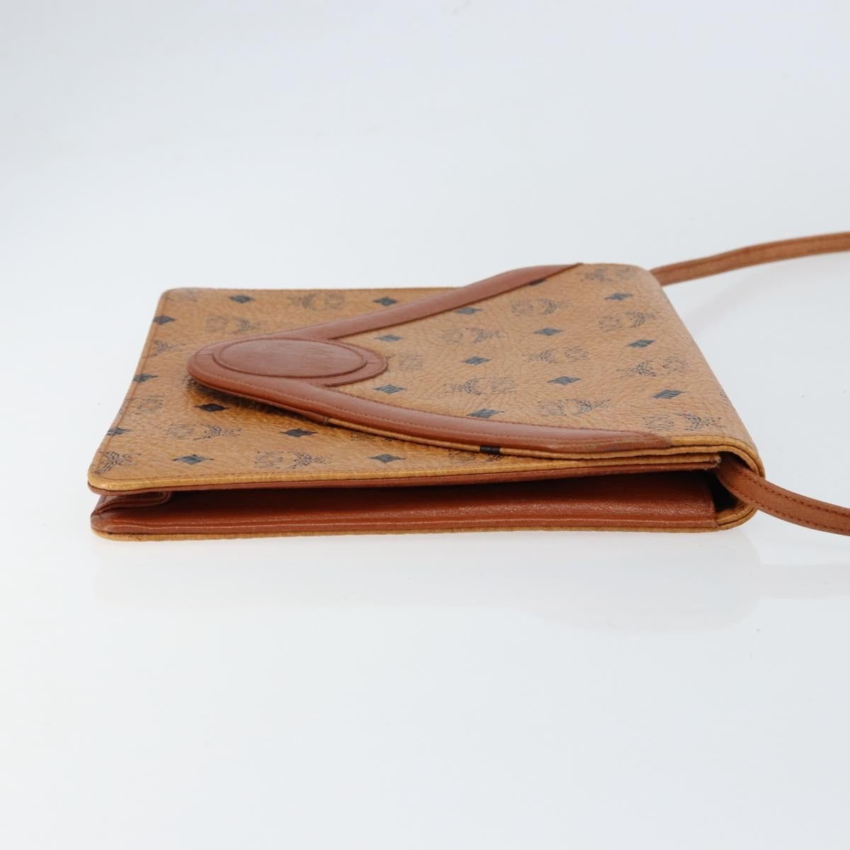 MCM Visetos Canvas And Leather Brown Canvas Shoulder Bag Bag (Pre-Owned)