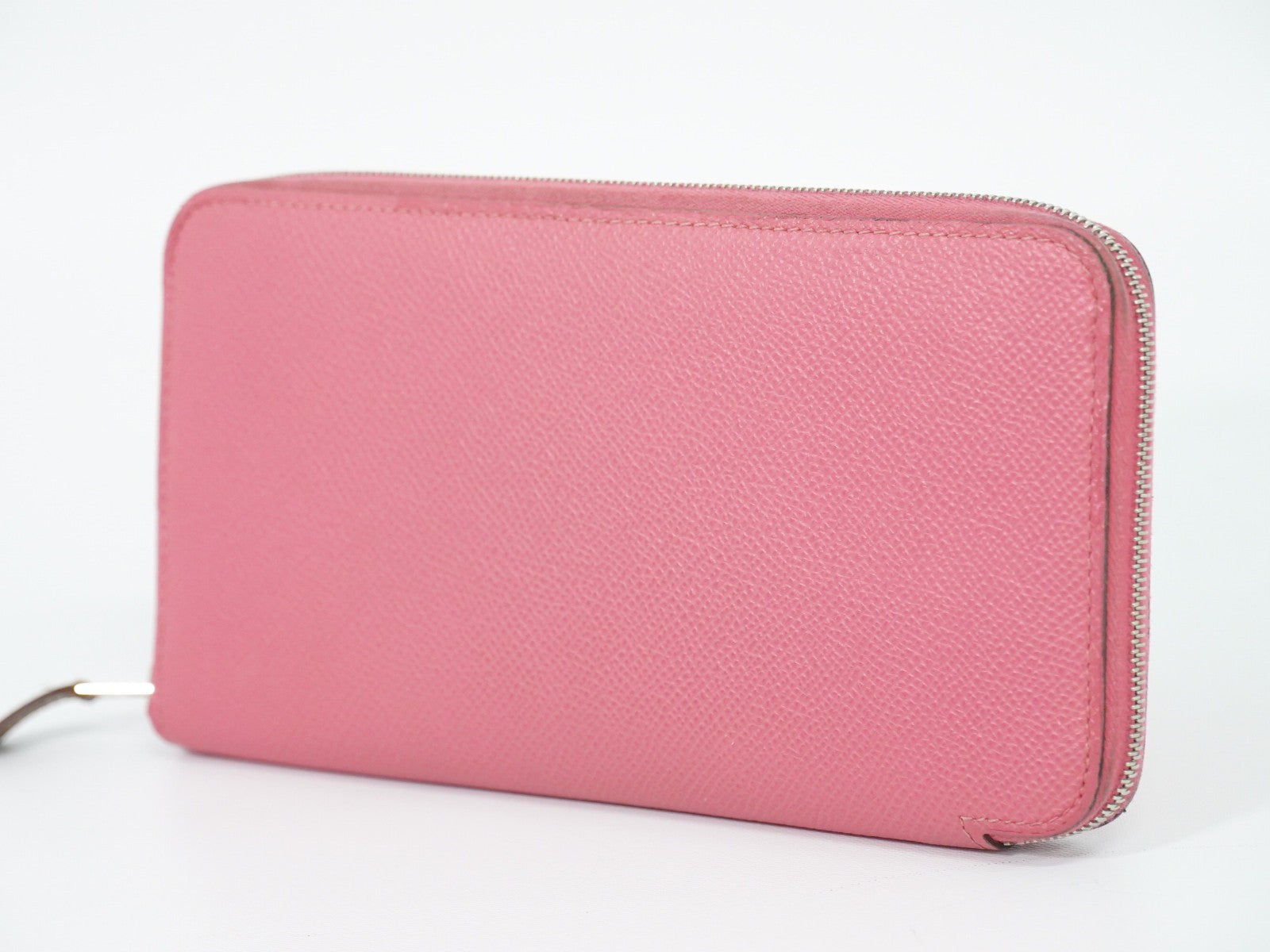 Hermes Azap Zip Around Silk'in Leather Pink Leather Wallets Accessory (Pre-Owned)
