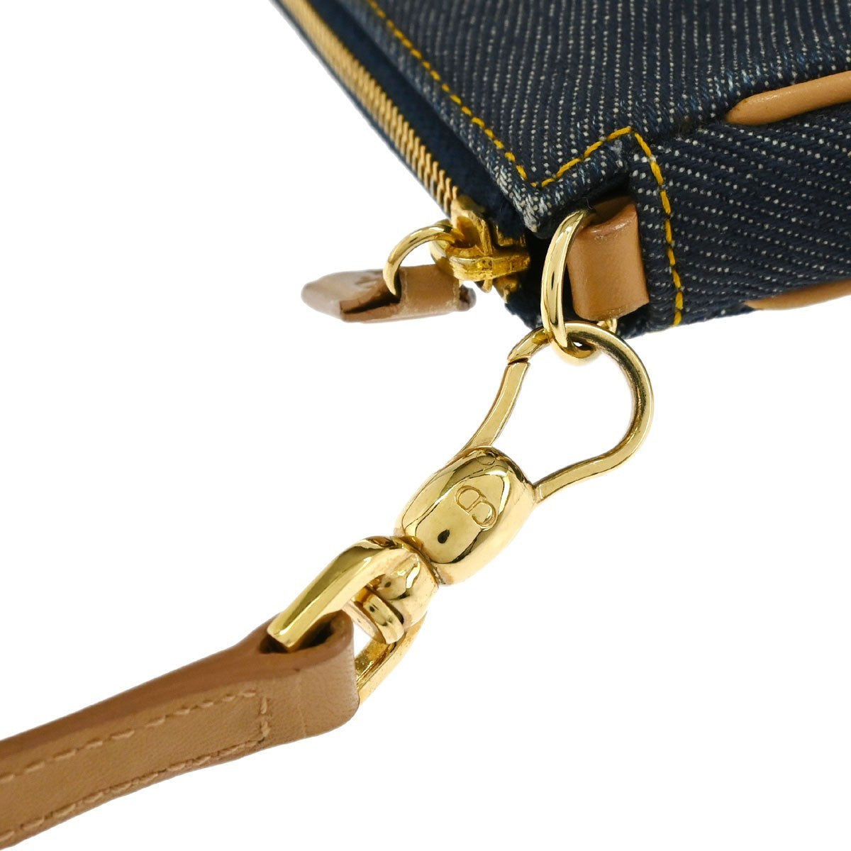 Christian Dior Vintage Saddle Denim Navy Denim_Jeans Handbag (Pre-Owned)