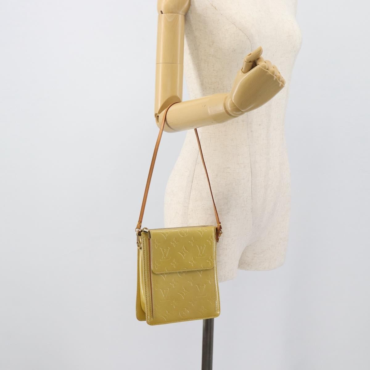 Louis Vuitton Mott Monogram Vernis Beige Patent_Leather Clutche & Pouche Bag (Pre-Owned)