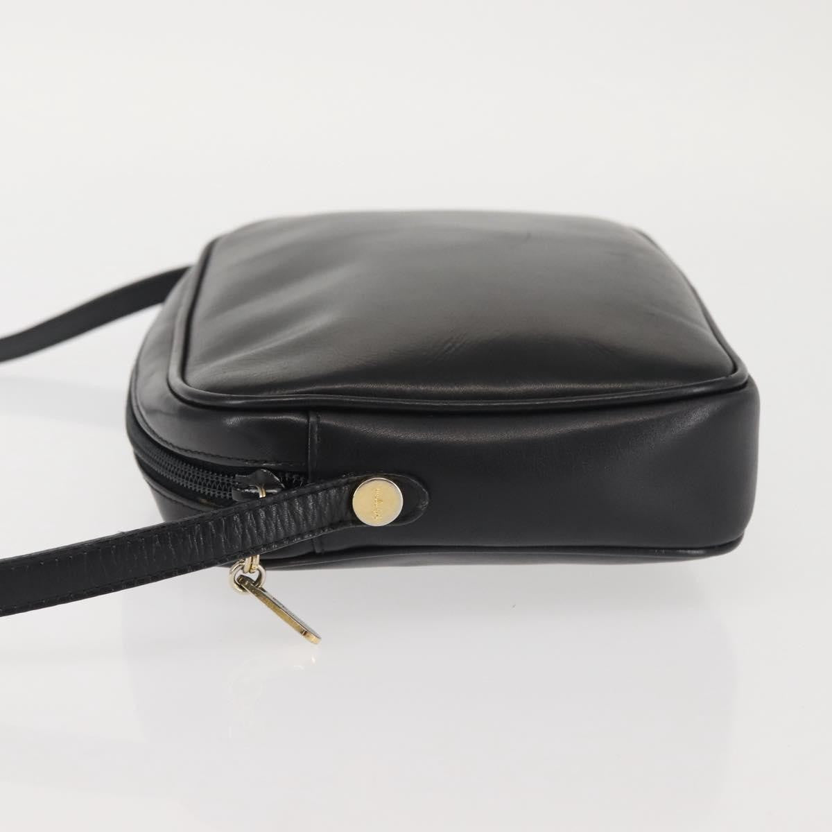 Salvatore Ferragamo Vala Leather Black Leather Shoulder Bag Bag (Pre-Owned)