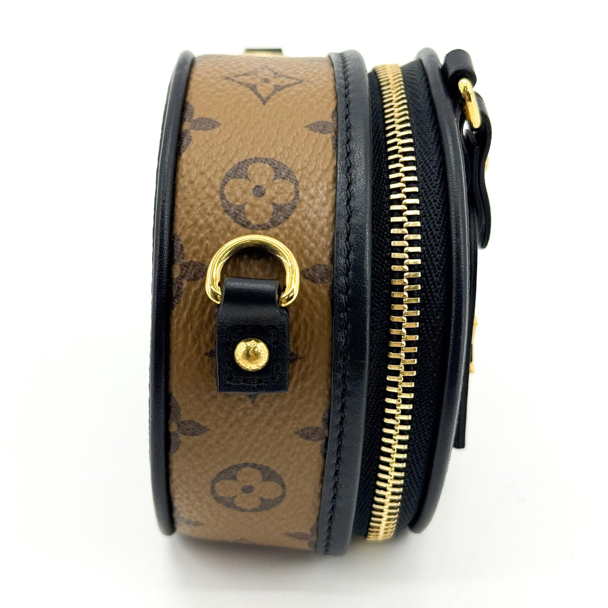 Louis Vuitton Mini Boite Chapeau Reverse Monogram Canvas Brown Canvas Handbag (Pre-Owned)