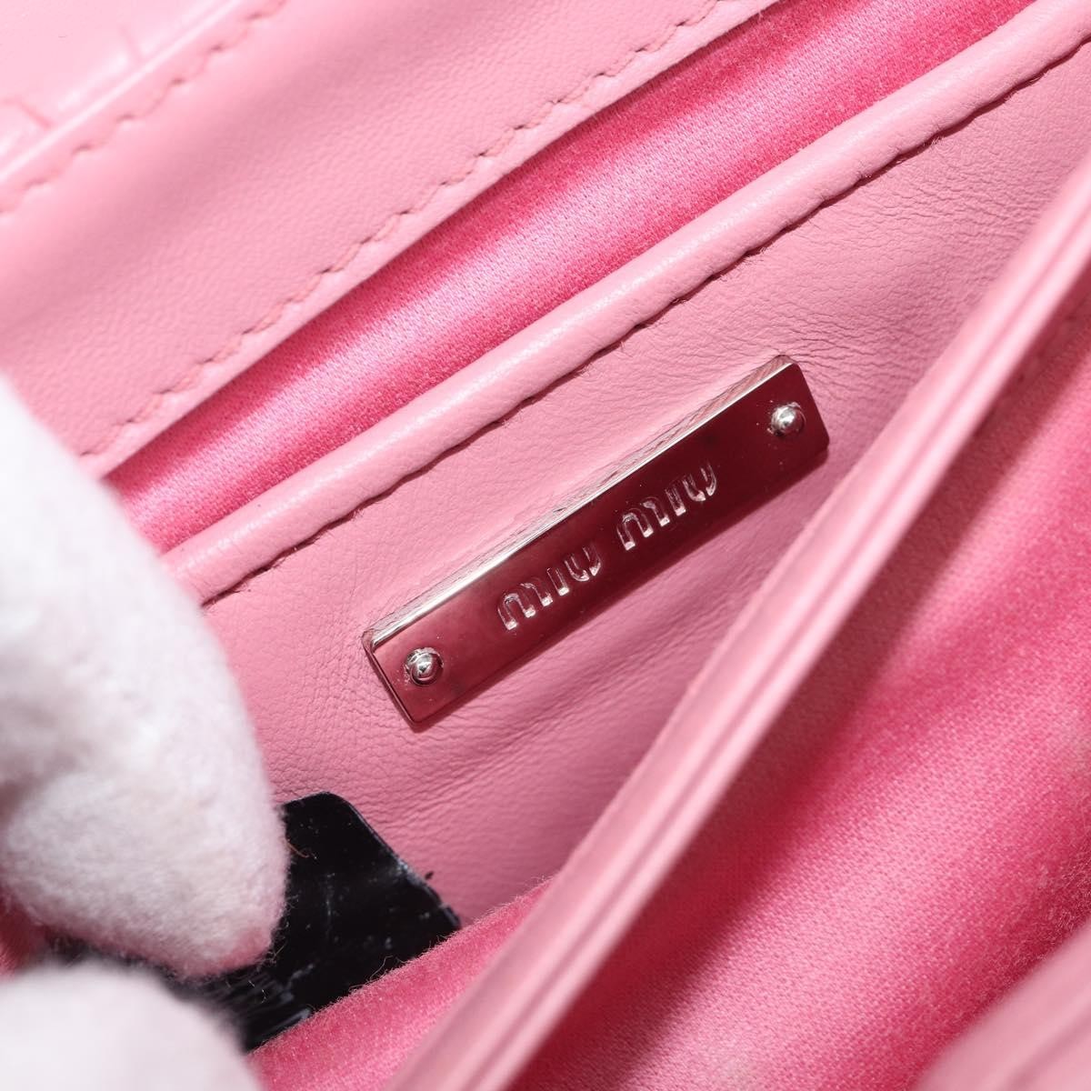 Miu Miu Convertible Flap Haircalf & Matelassé Nappa Leather Pink Calfskin Crossbody Bag Bag (Pre-Owned)