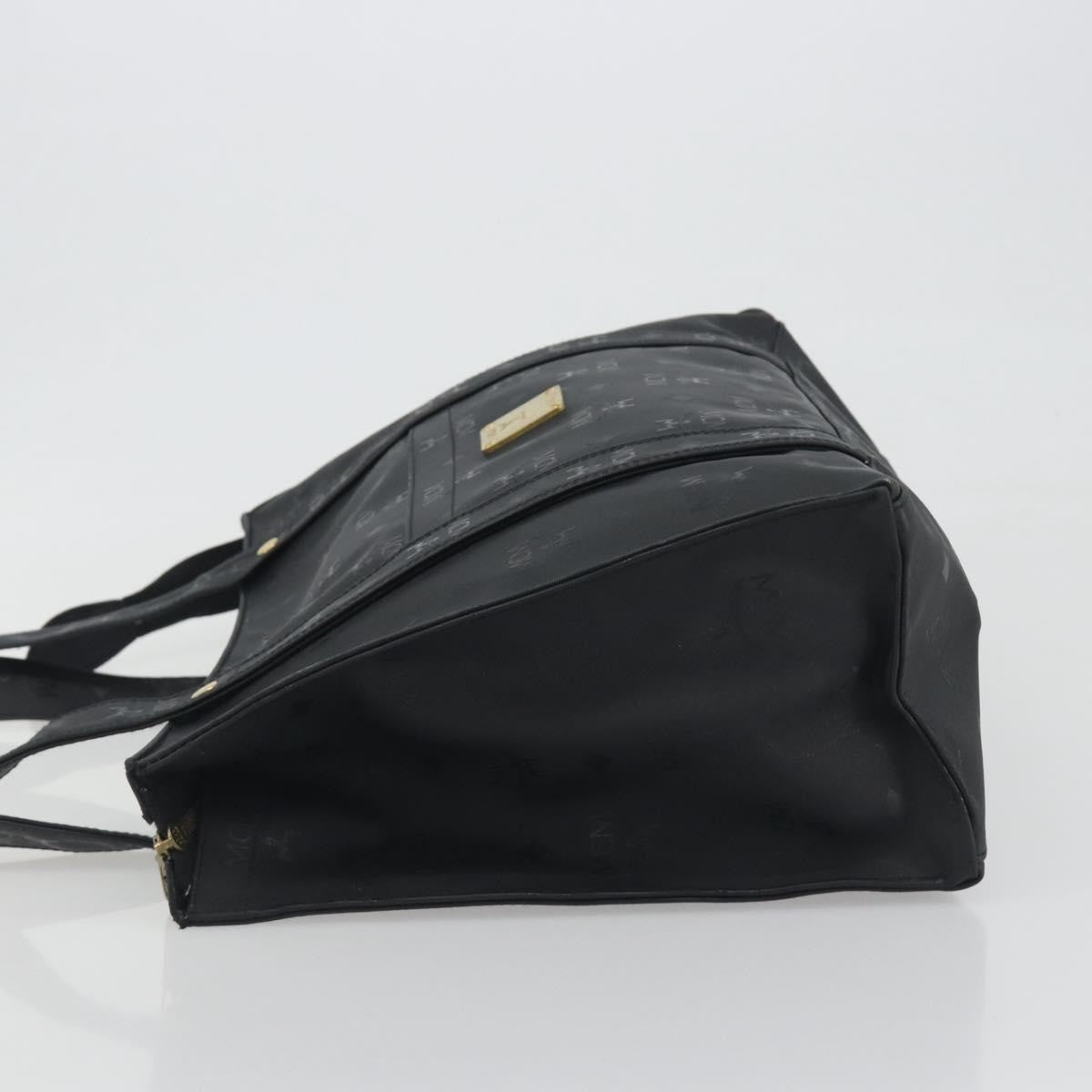 MCM Vintage Visetos Canvas Black Canvas Tote Bag Bag (Pre-Owned)