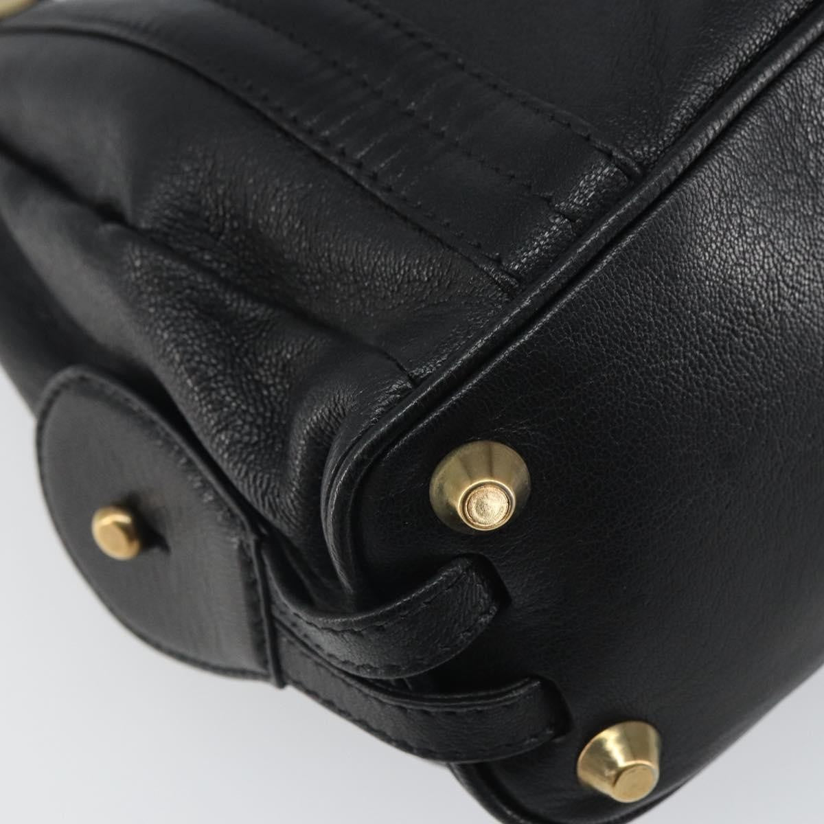 Chloe Irène Leather Black Leather Tote Bag Bag (Pre-Owned)