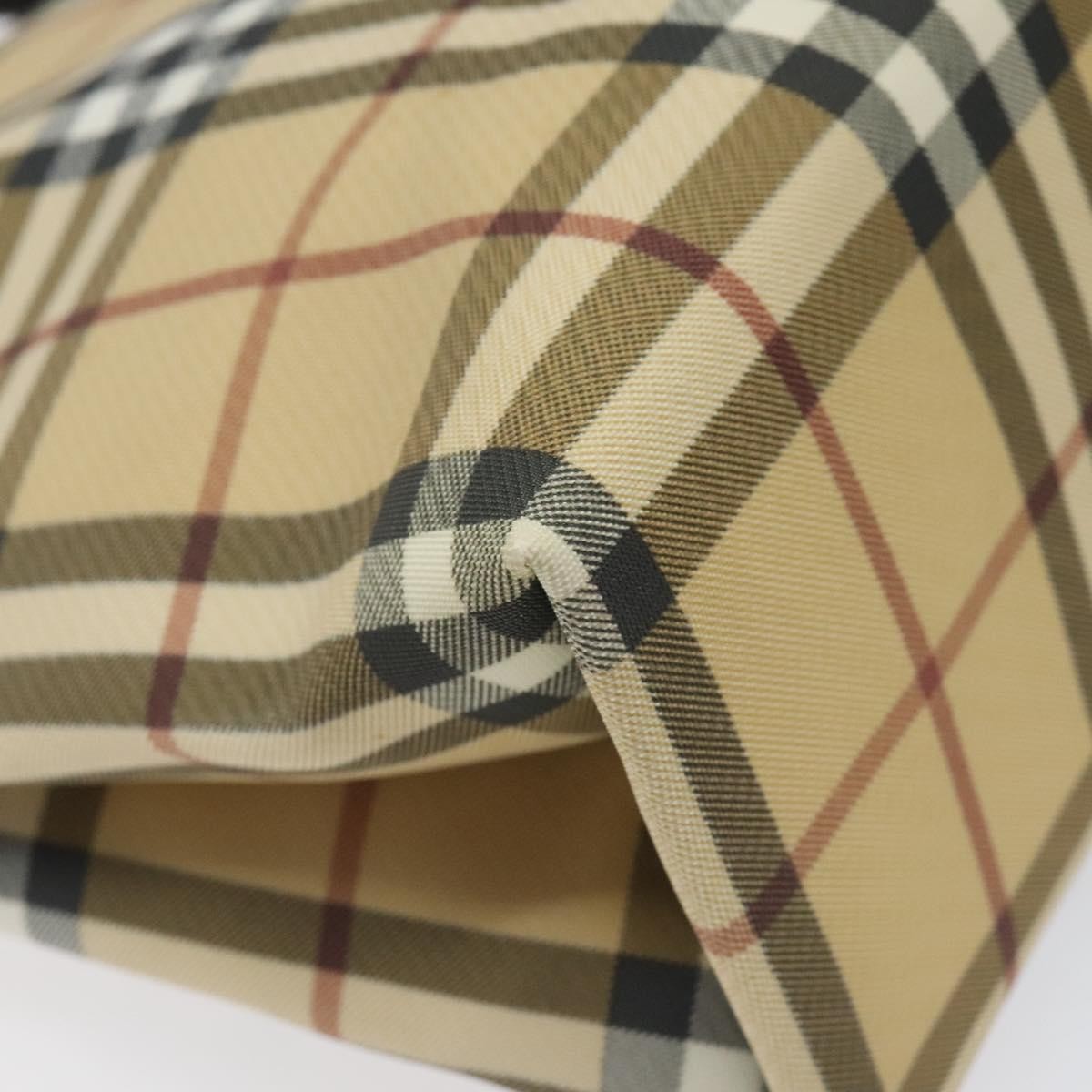 Burberry Nova Check Nova Check Canvas Beige Canvas Handbag (Pre-Owned)