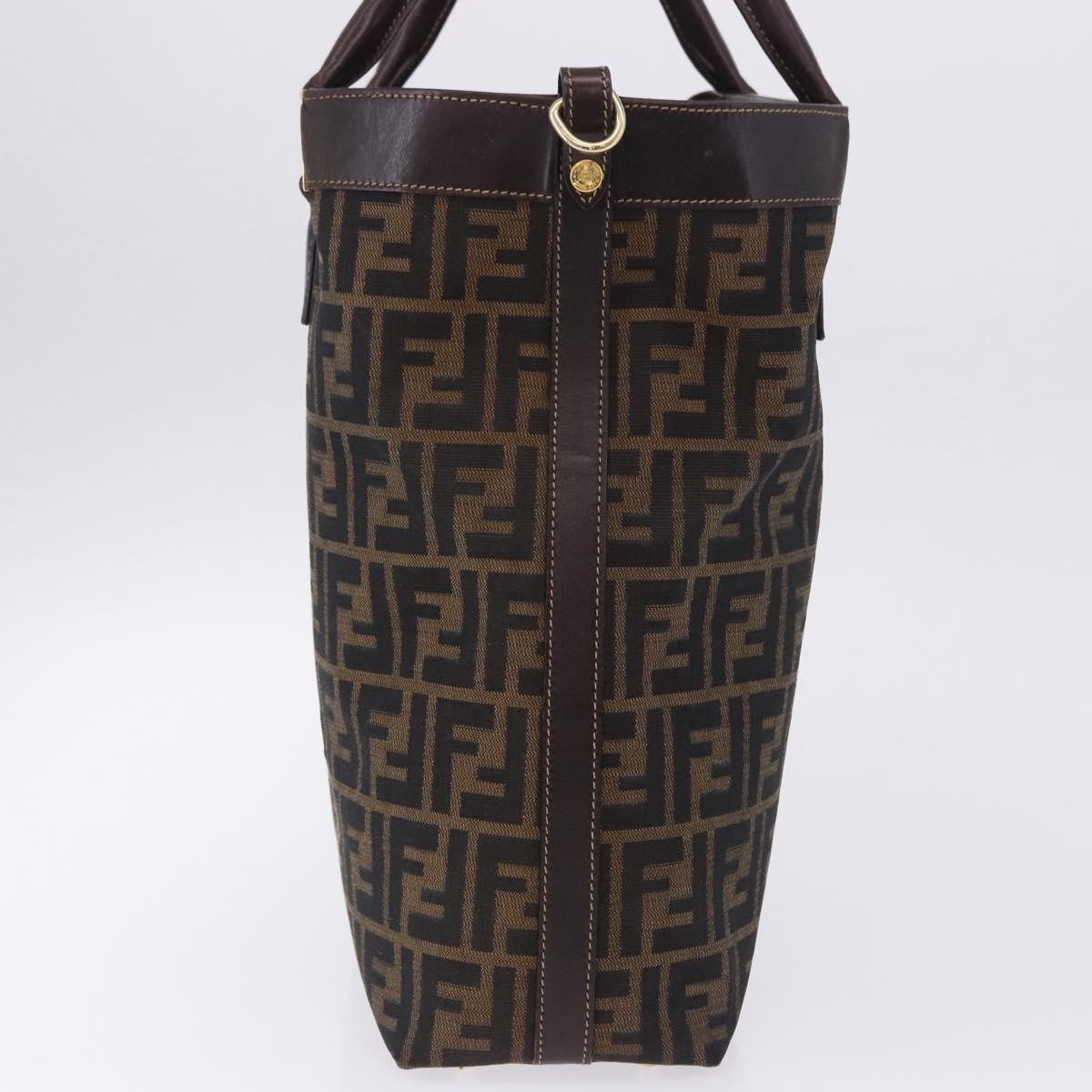 Fendi Vintage Zucca Zucca Canvas Brown Canvas Handbag (Pre-Owned)