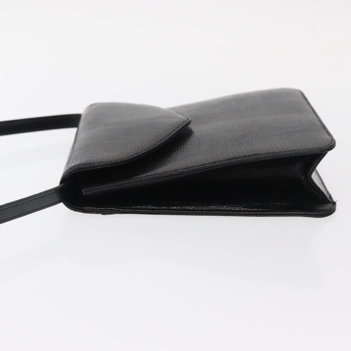 Saint Laurent Vintage Leather Black Leather Shoulder Bag Bag (Pre-Owned)