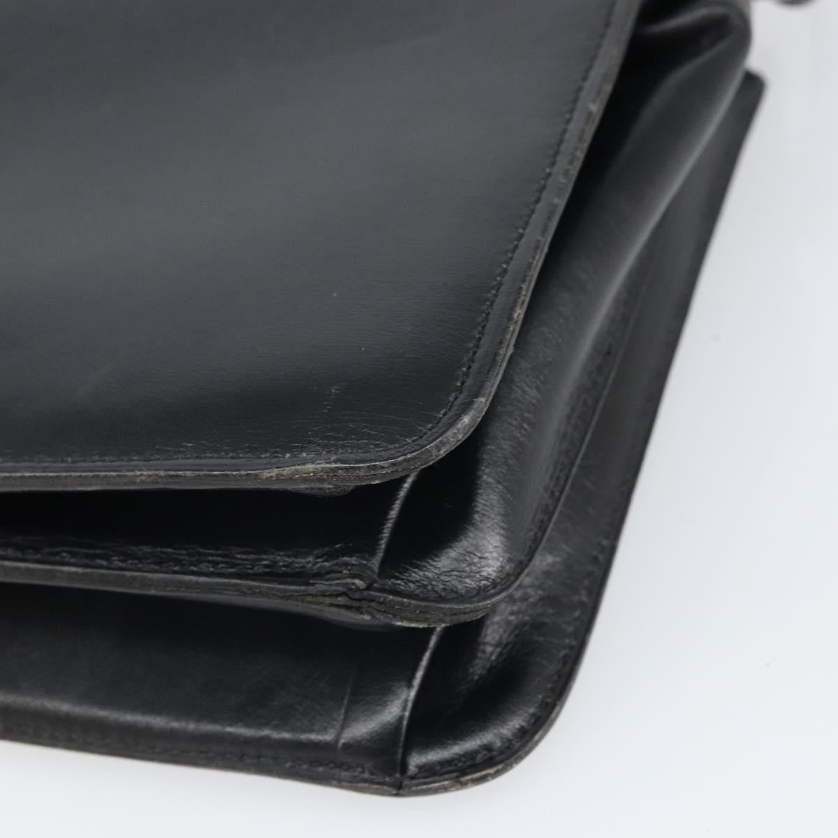 Christian Dior Shoulder Leather Black Leather Shoulder Bag Bag (Pre-Owned)