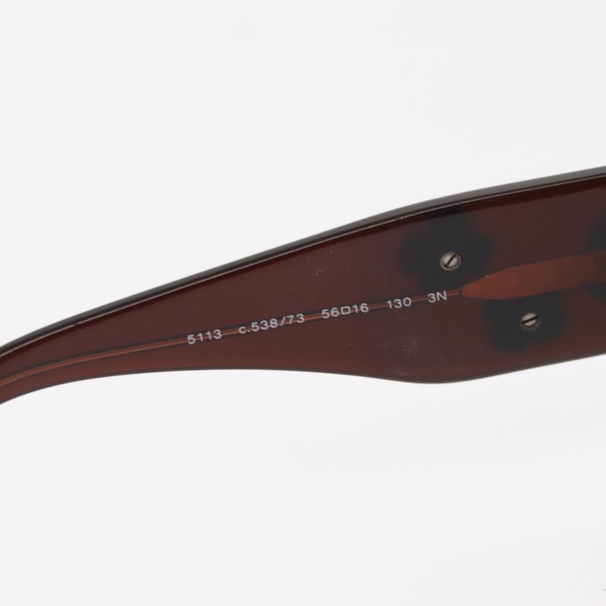 Chanel Camélia Plastic Brown Plastic Sunglasse Accessory (Pre-Owned)