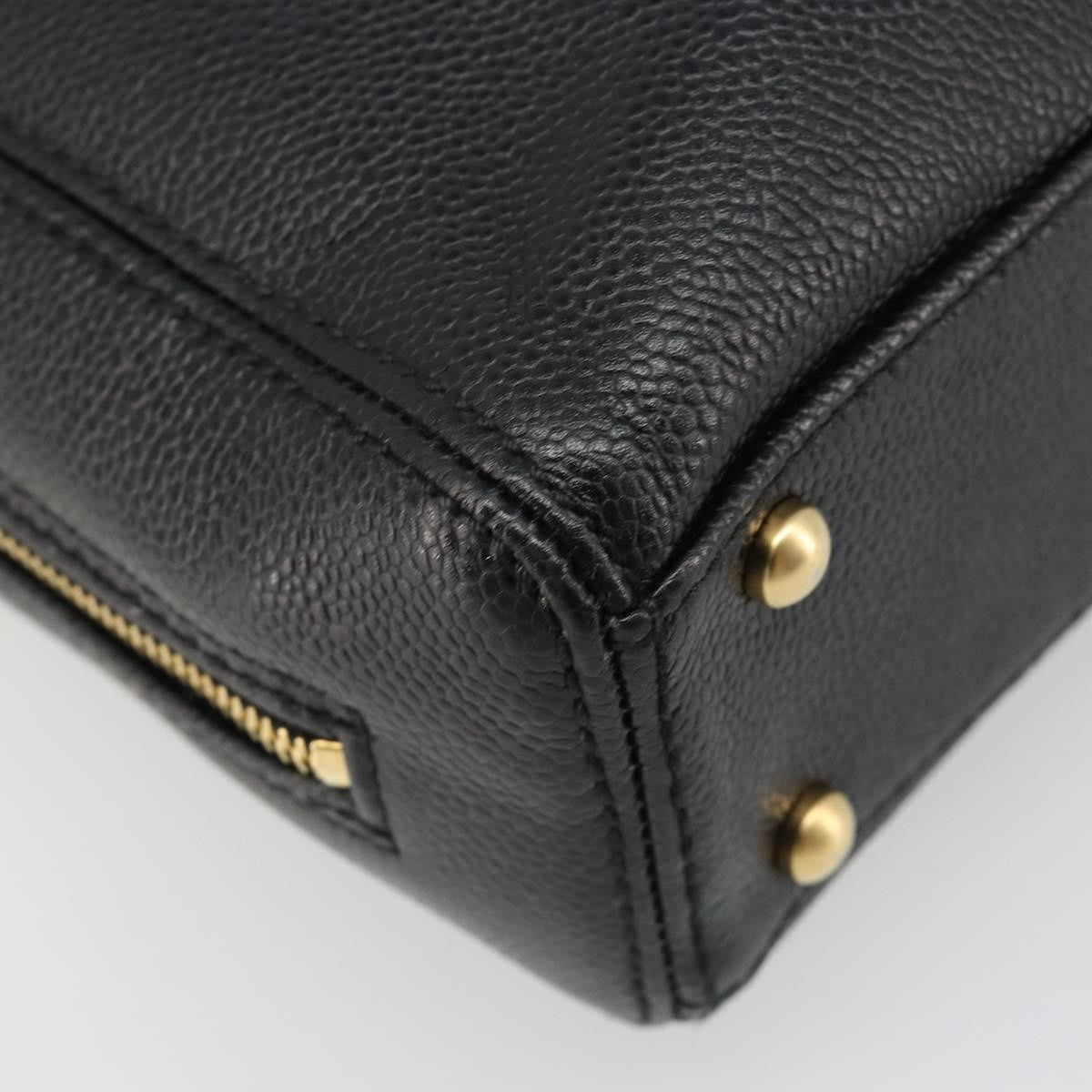 Chanel Coco Mark Leather Black Leather Shoulder Bag Bag (Pre-Owned)