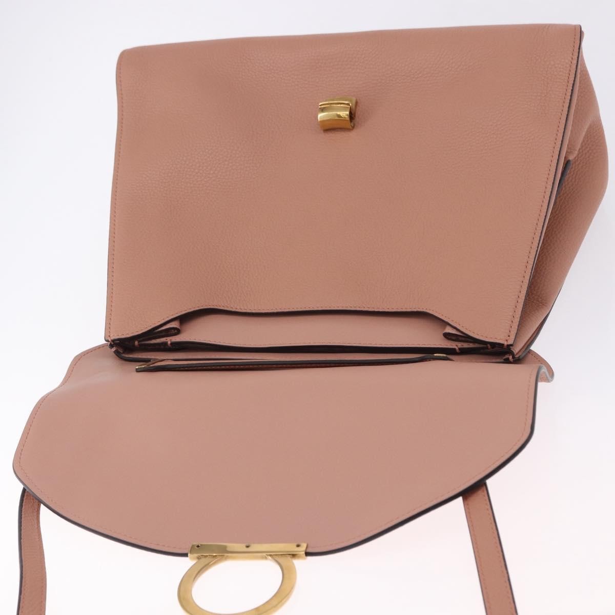 Salvatore Ferragamo Margot Satchel Leather Pink Leather Handbag (Pre-Owned)