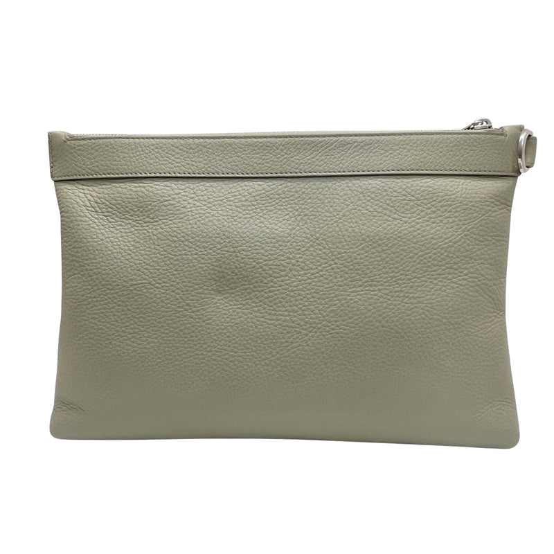 Bottega Veneta Green Leather Clutch Bag (Pre-Owned)