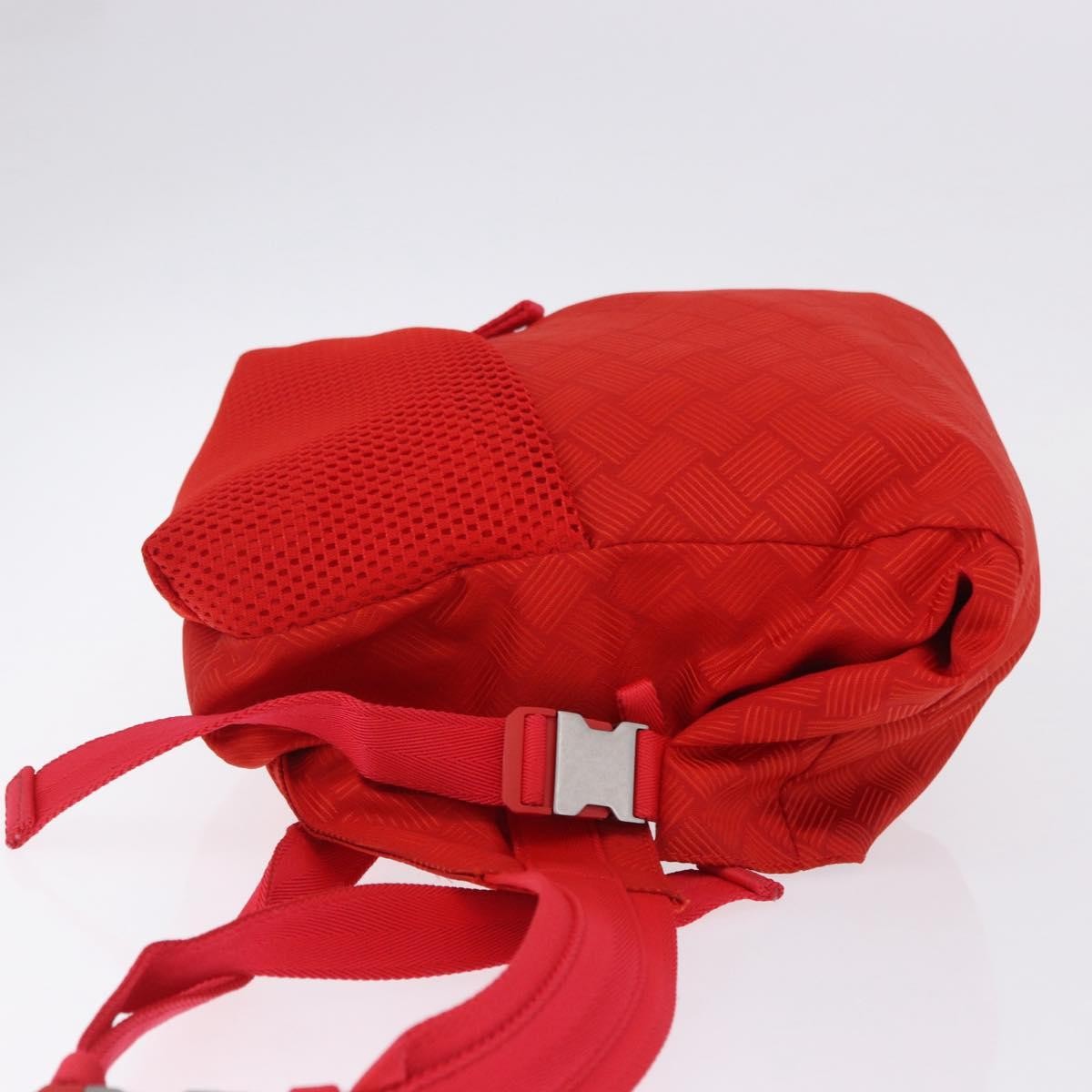 Bottega Veneta Paper Touch Printed Nylon Red Nylon Backpack Bag (Pre-Owned)