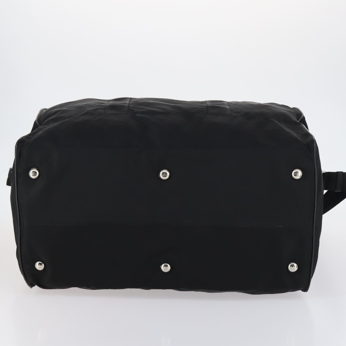 Prada Boston Tessuto Black Nylon Handbag (Pre-Owned)