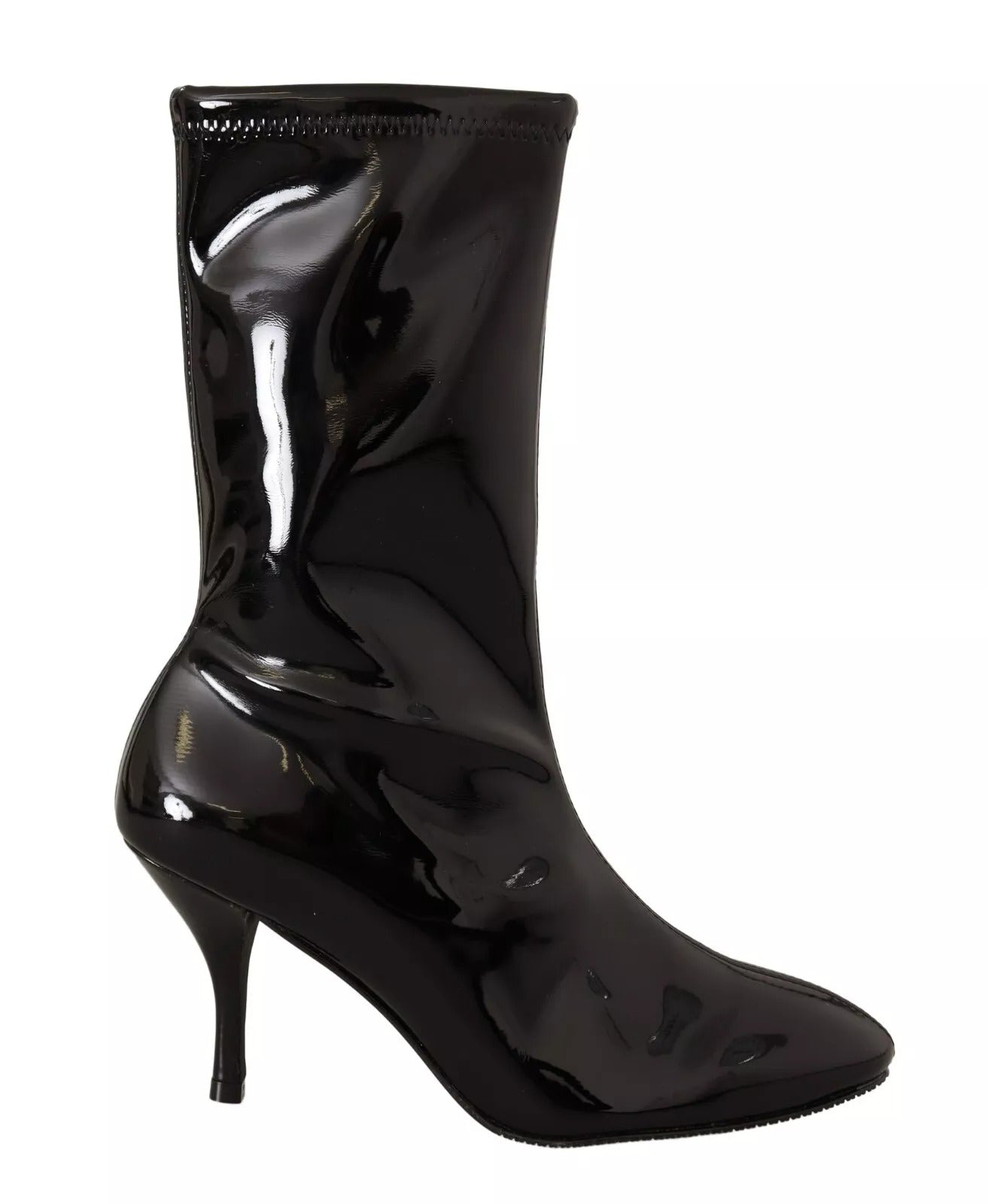 Stuart Weitzman Black Patent Leather High Heels Boots Women's Shoes (Pre-Owned)