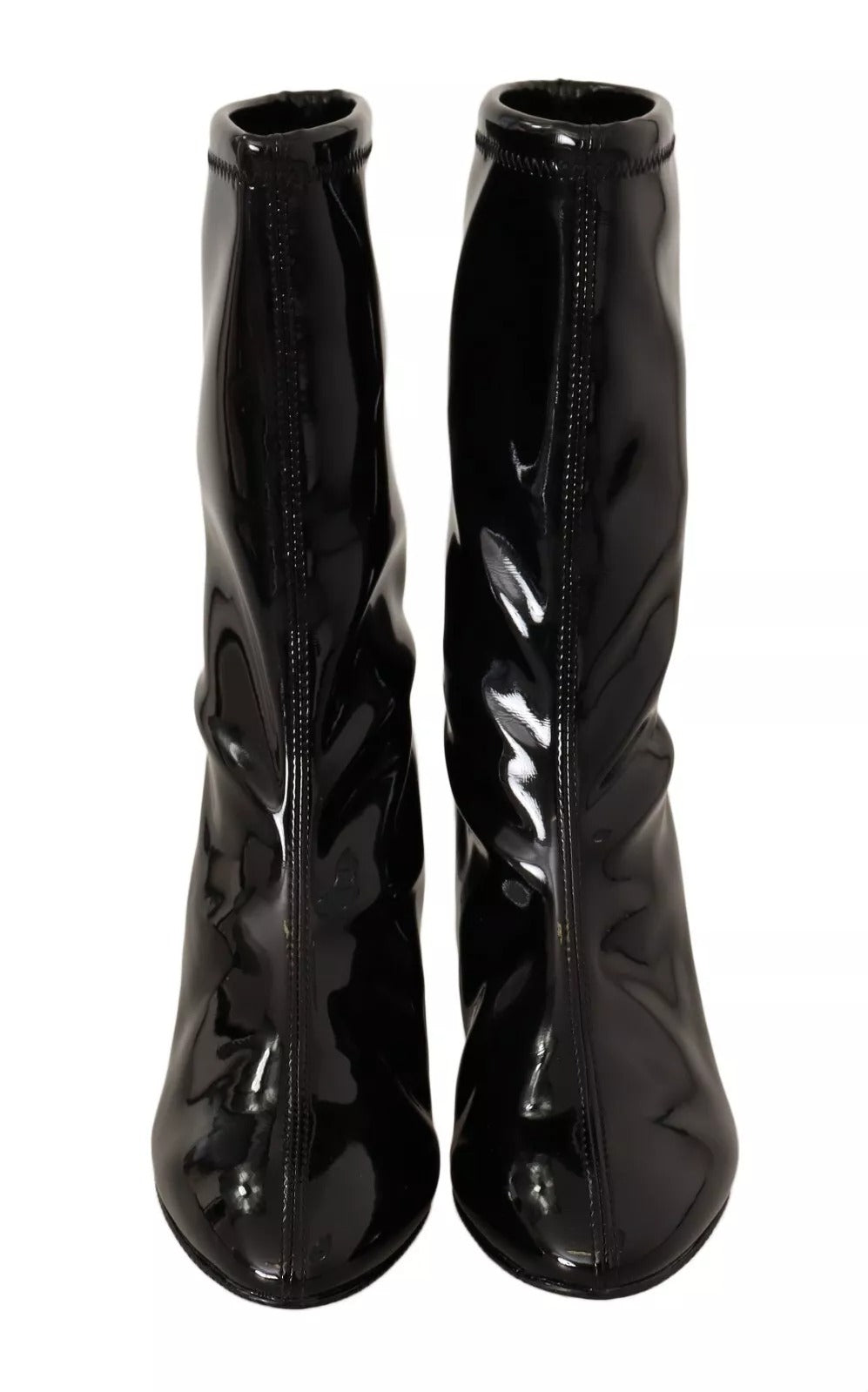 Stuart Weitzman Black Patent Leather High Heels Boots Women's Shoes (Pre-Owned)