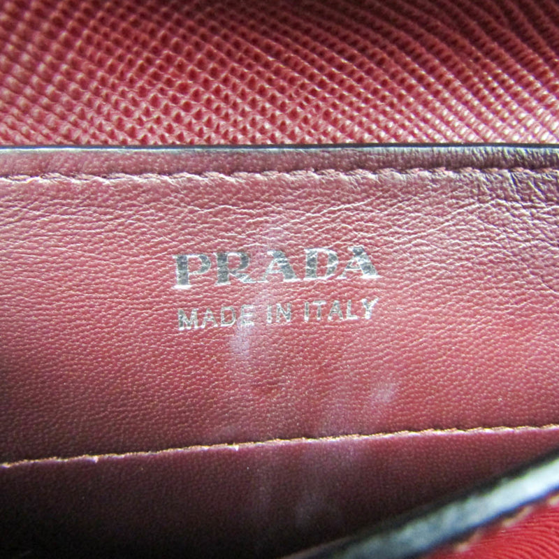 Prada City Calf Burgundy Leather Handbag (Pre-Owned)