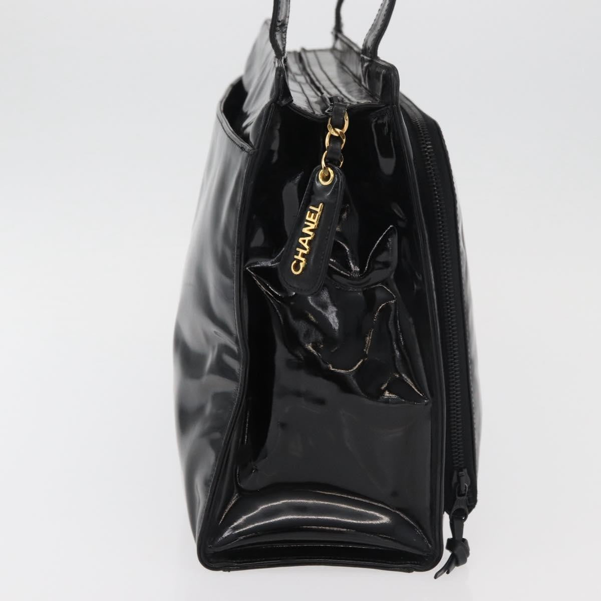 Chanel Cc Shoulder Bag Patent Leather Black Patent_Leather Shoulder Bag Bag (Pre-Owned)