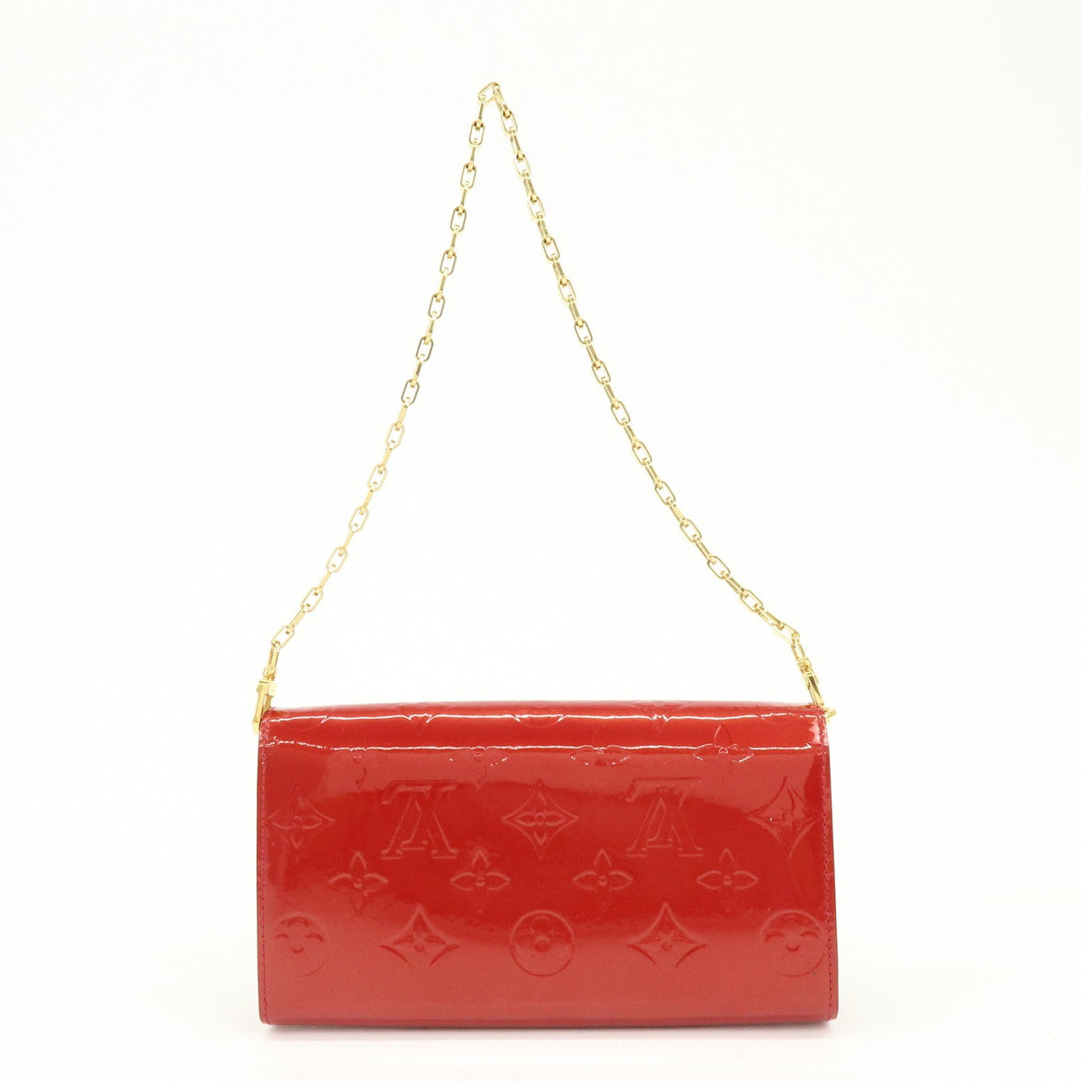 Louis Vuitton Chaine Monogram Vernis Red Patent_Leather Crossbody Bag Bag (Pre-Owned)