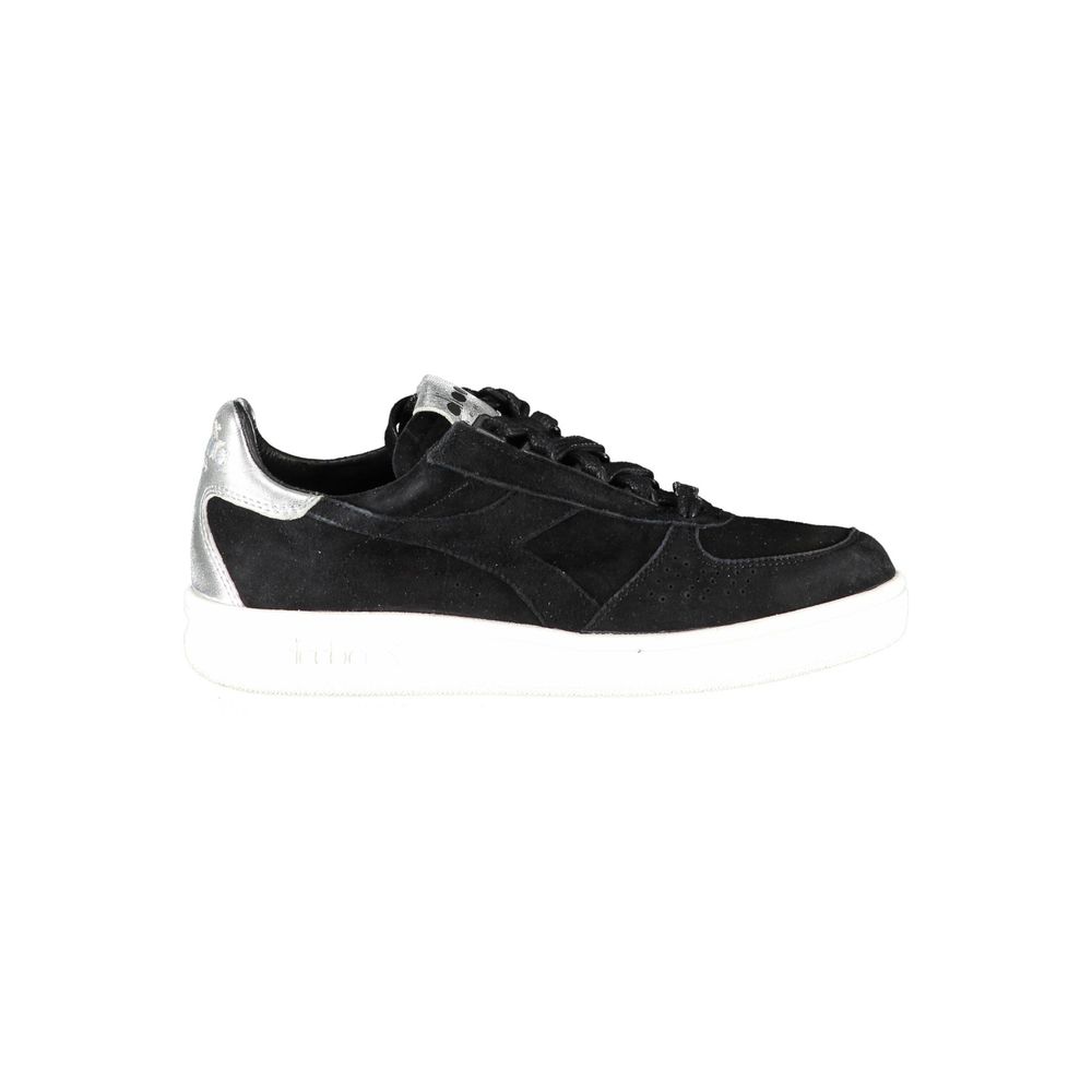 Diadora Black Leather Women Women's Sneaker