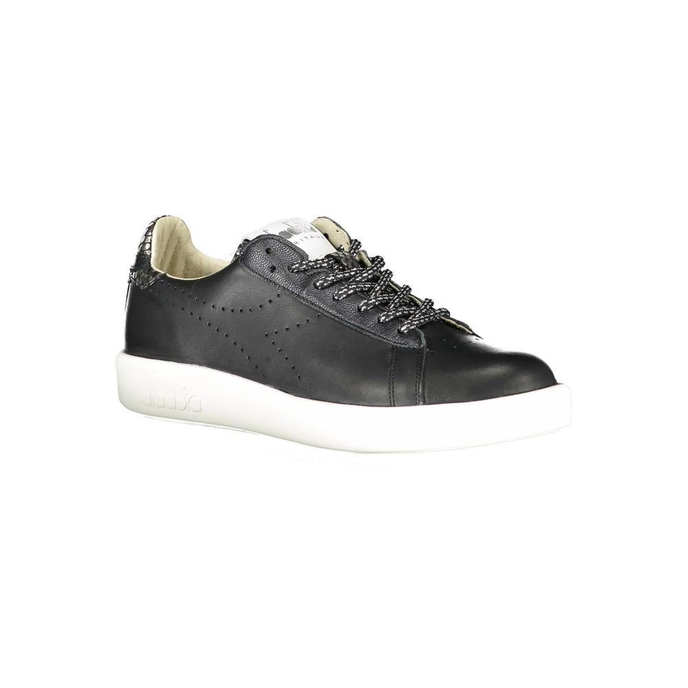 Diadora Black Leather Women Women's Sneaker