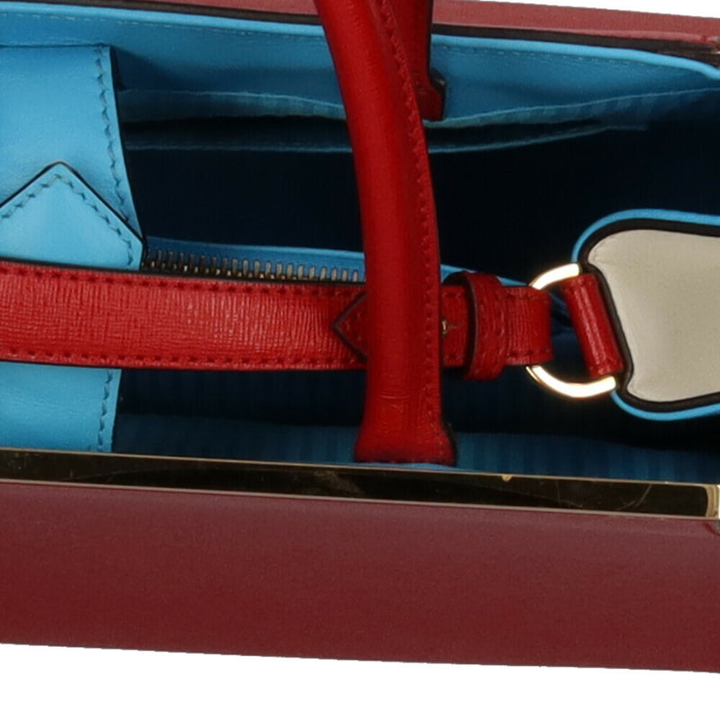 Fendi 2Jours Red Leather Handbag (Pre-Owned)