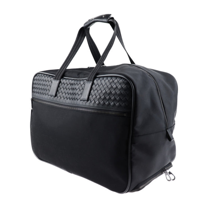 Bottega Veneta Intrecciato Black Synthetic Travel Bag (Pre-Owned)