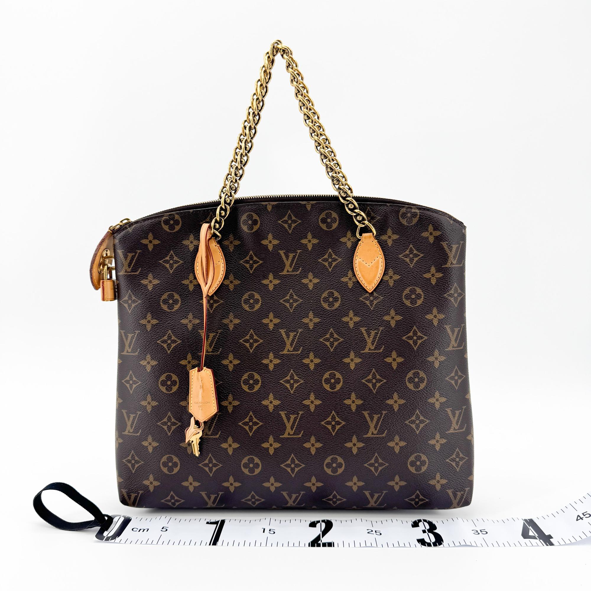 Louis Vuitton Lockit Chain Monogram Canvas Brown Canvas Handbag (Pre-Owned)