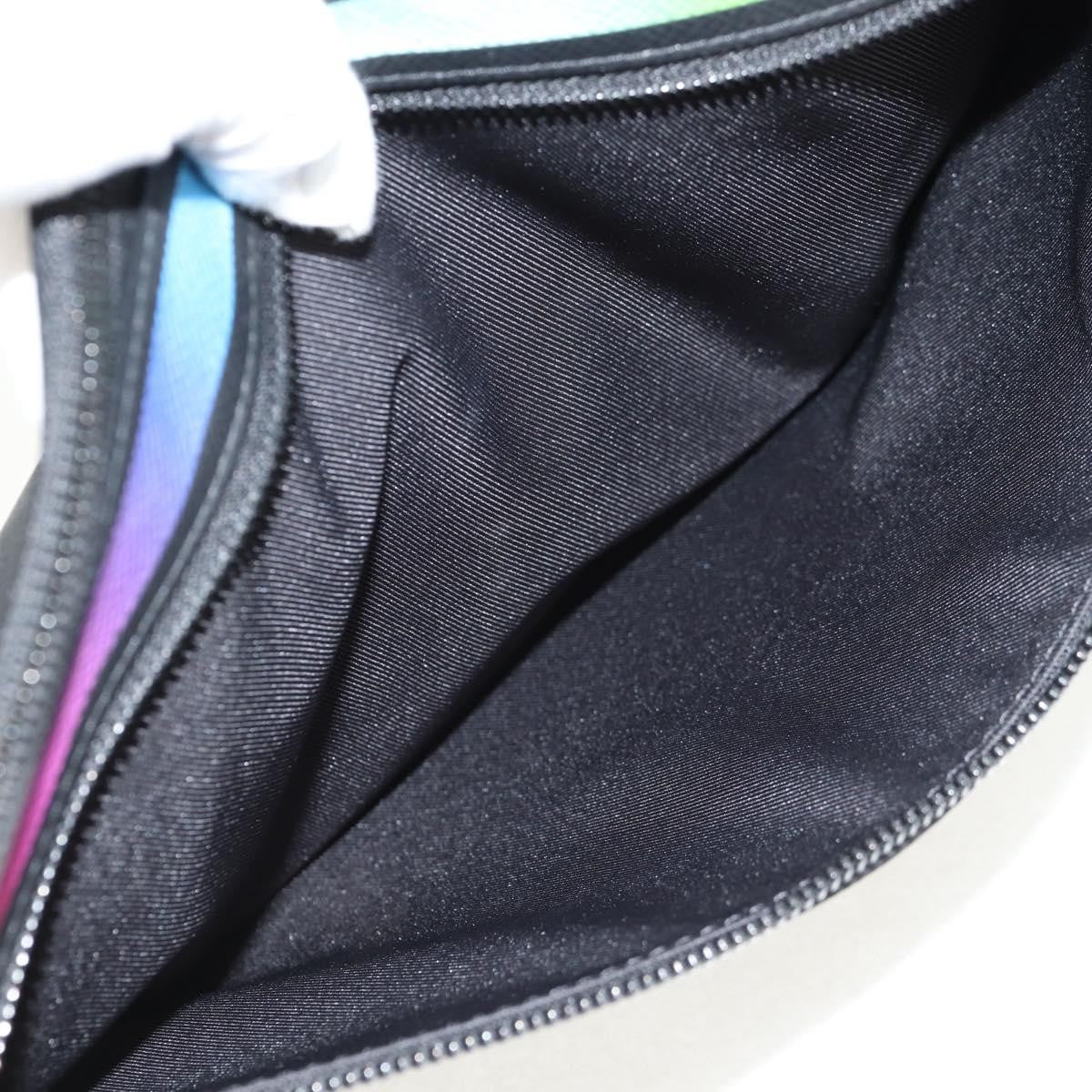 Louis Vuitton Pochette A4 Rainbow Taiga Leather Black Leather Clutche & Pouche Bag (Pre-Owned)