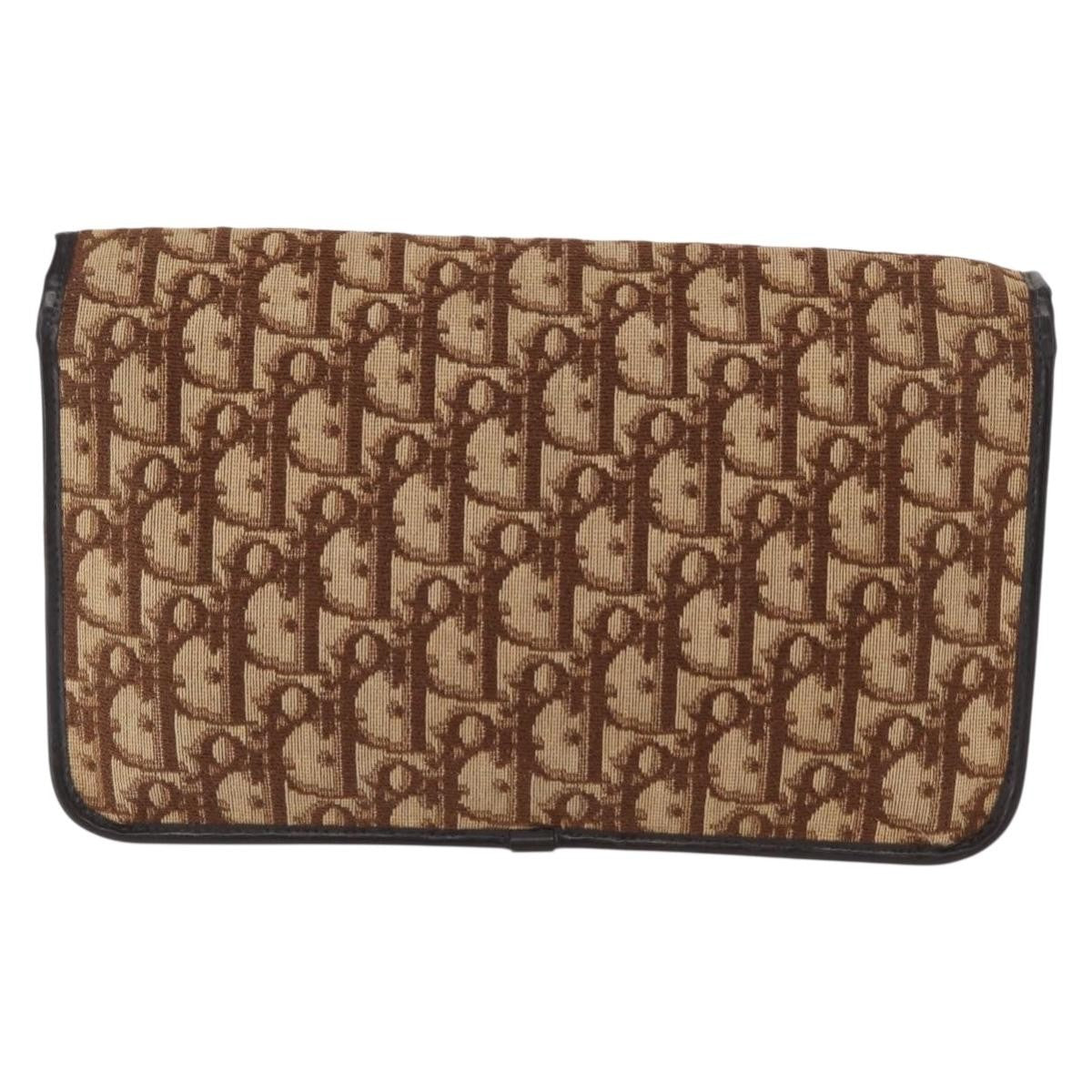 Christian Dior Vintage Trotter Canvas Beige Canvas Shoulder Bag Bag (Pre-Owned)
