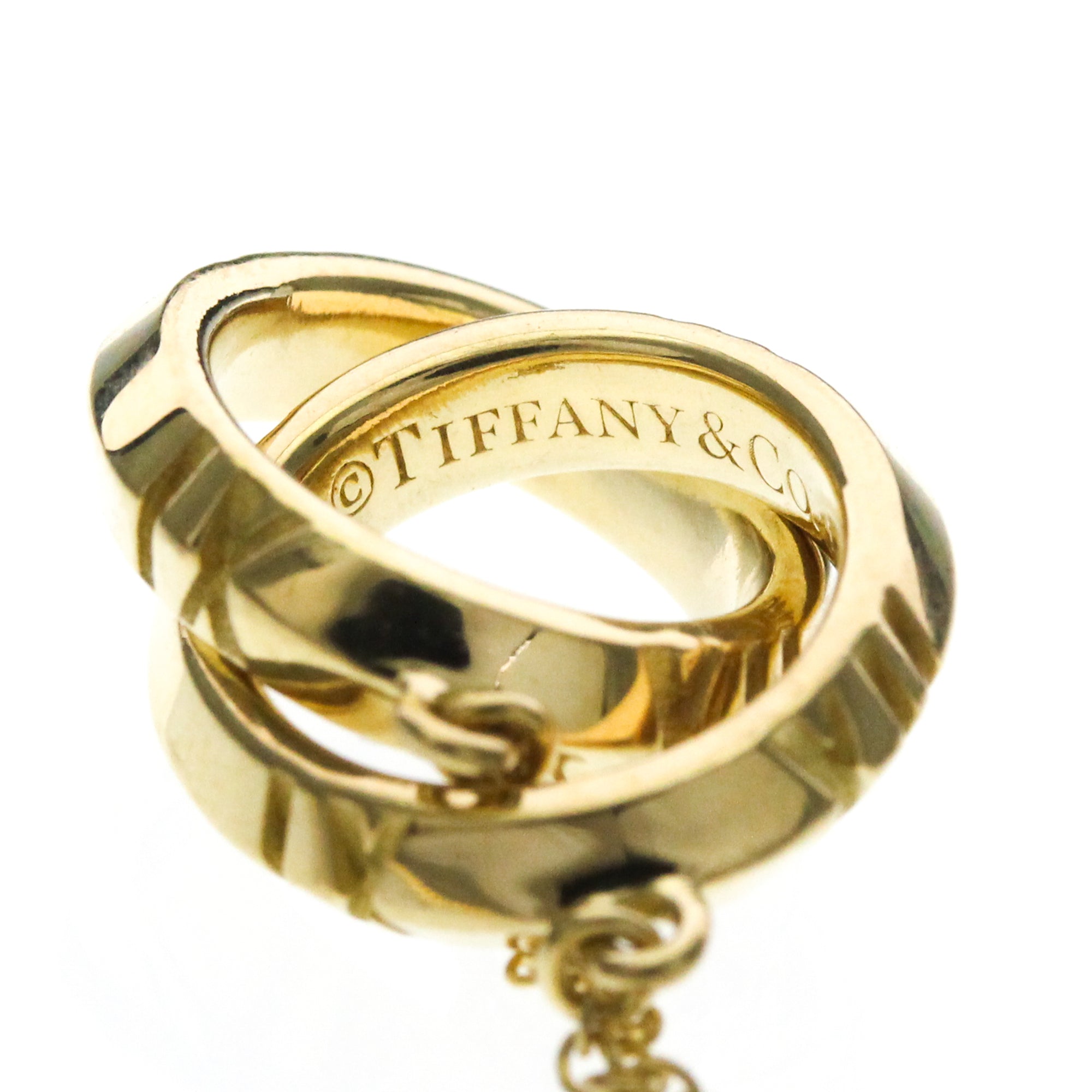 Tiffany & Co. Atlas X Closed Interlocking Pendant 18K Yellow Gold Gold Yellow_Gold Necklace Jewelry (Pre-Owned)