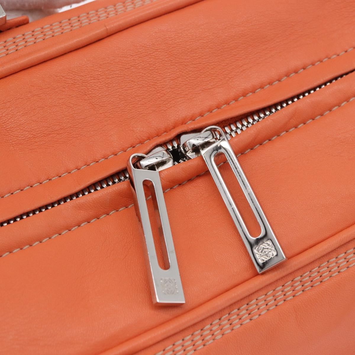 Loewe Anagram Leather Orange Leather Handbag (Pre-Owned)