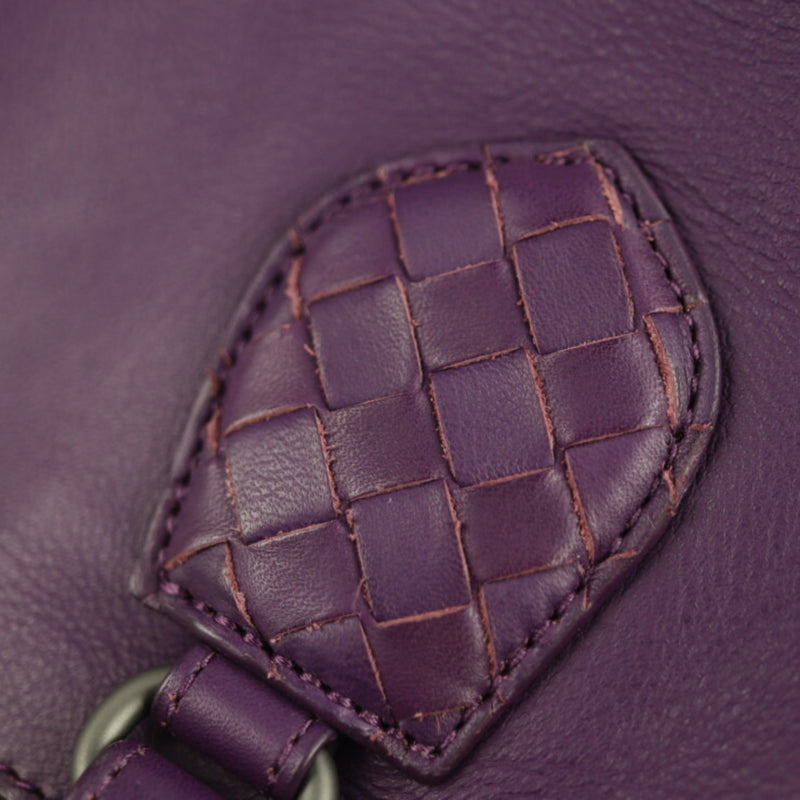 Bottega Veneta Intrecciato Purple Leather Tote Bag (Pre-Owned)