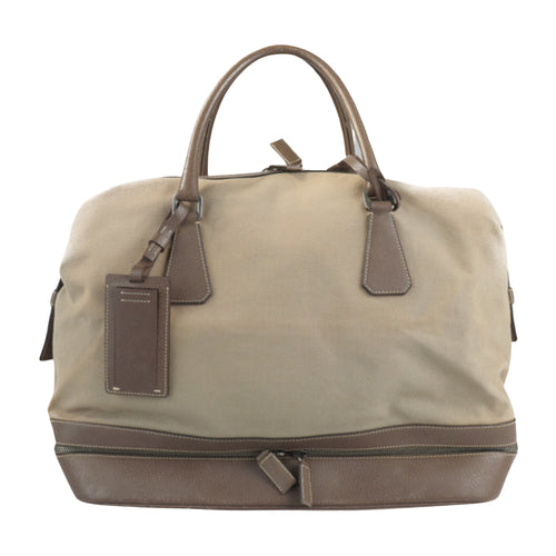 Prada Khaki Canvas Travel Bag (Pre-Owned)
