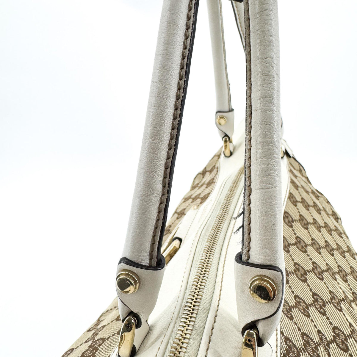 Gucci D-Ring Gg Canvas Beige Canvas Shoulder Bag Bag (Pre-Owned)