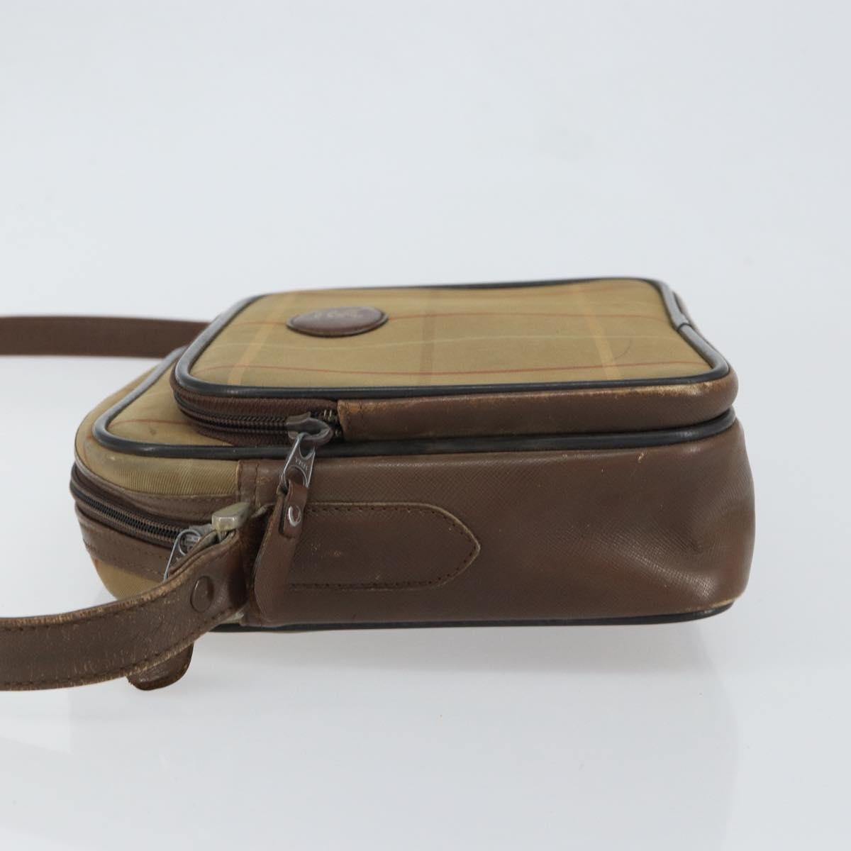Burberry Nova Check Canvas Beige Canvas Shoulder Bag Bag (Pre-Owned)