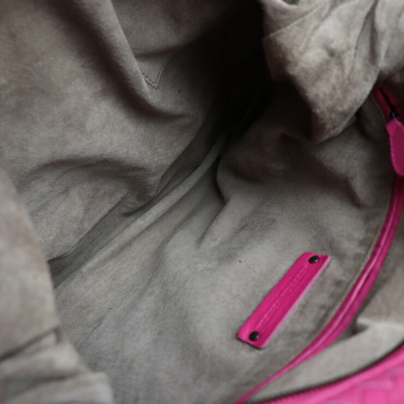 Bottega Veneta Intrecciato Pink Leather Handbag (Pre-Owned)