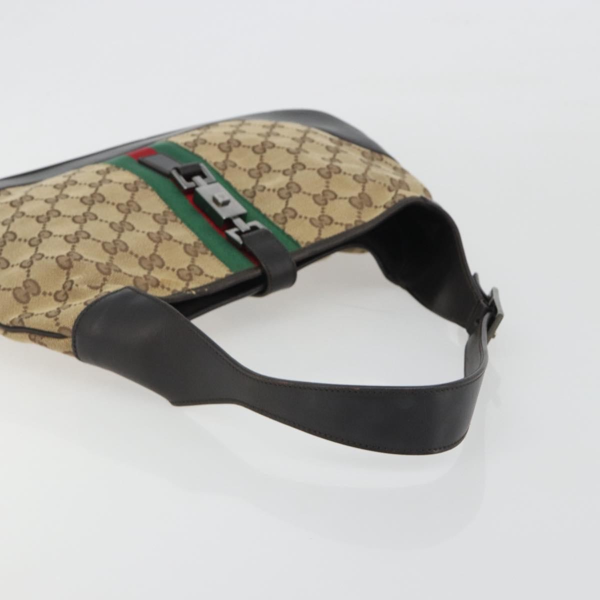 Gucci Web Jackie O Hobo Gg Canvas Beige Canvas Shoulder Bag Bag (Pre-Owned)