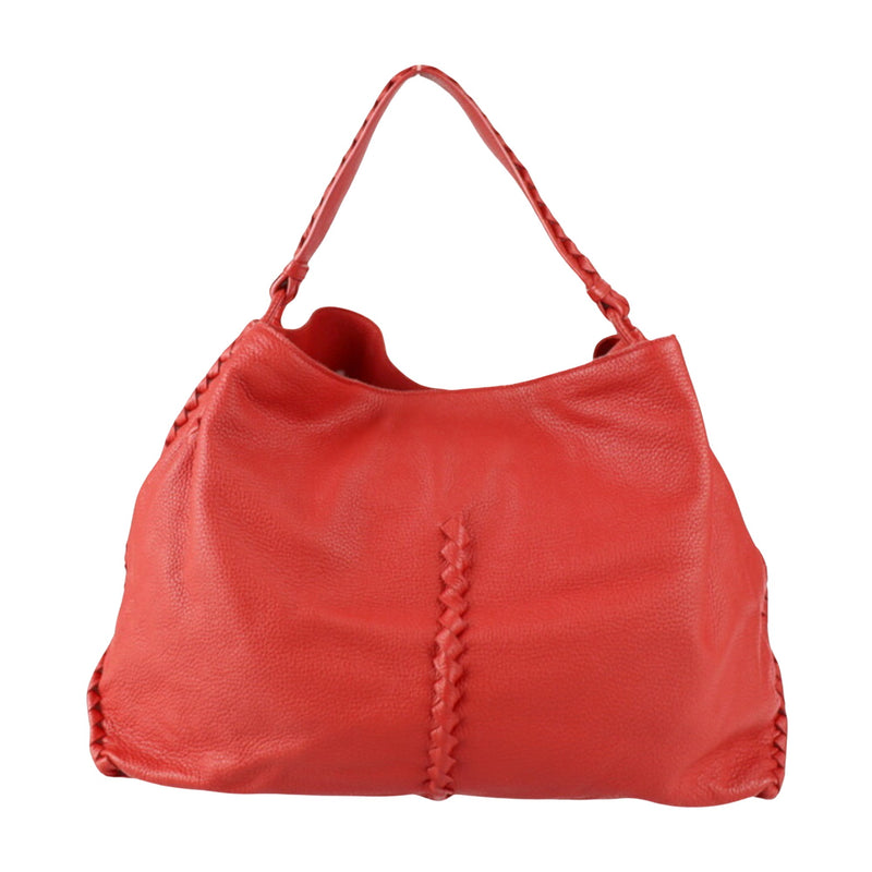 Bottega Veneta Cervo Red Leather Shoulder Bag (Pre-Owned)