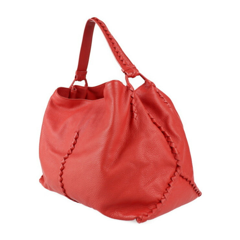 Bottega Veneta Cervo Red Leather Shoulder Bag (Pre-Owned)