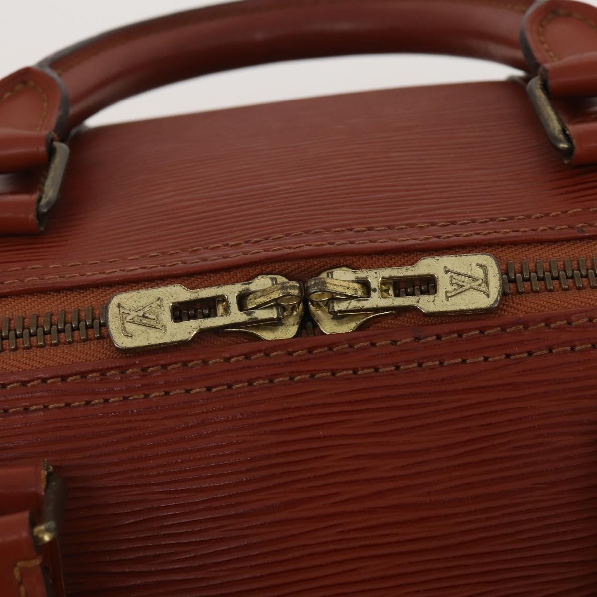Louis Vuitton Keepall Bag Epi Leather Brown Leather Travel Bag Bag (Pre-Owned)