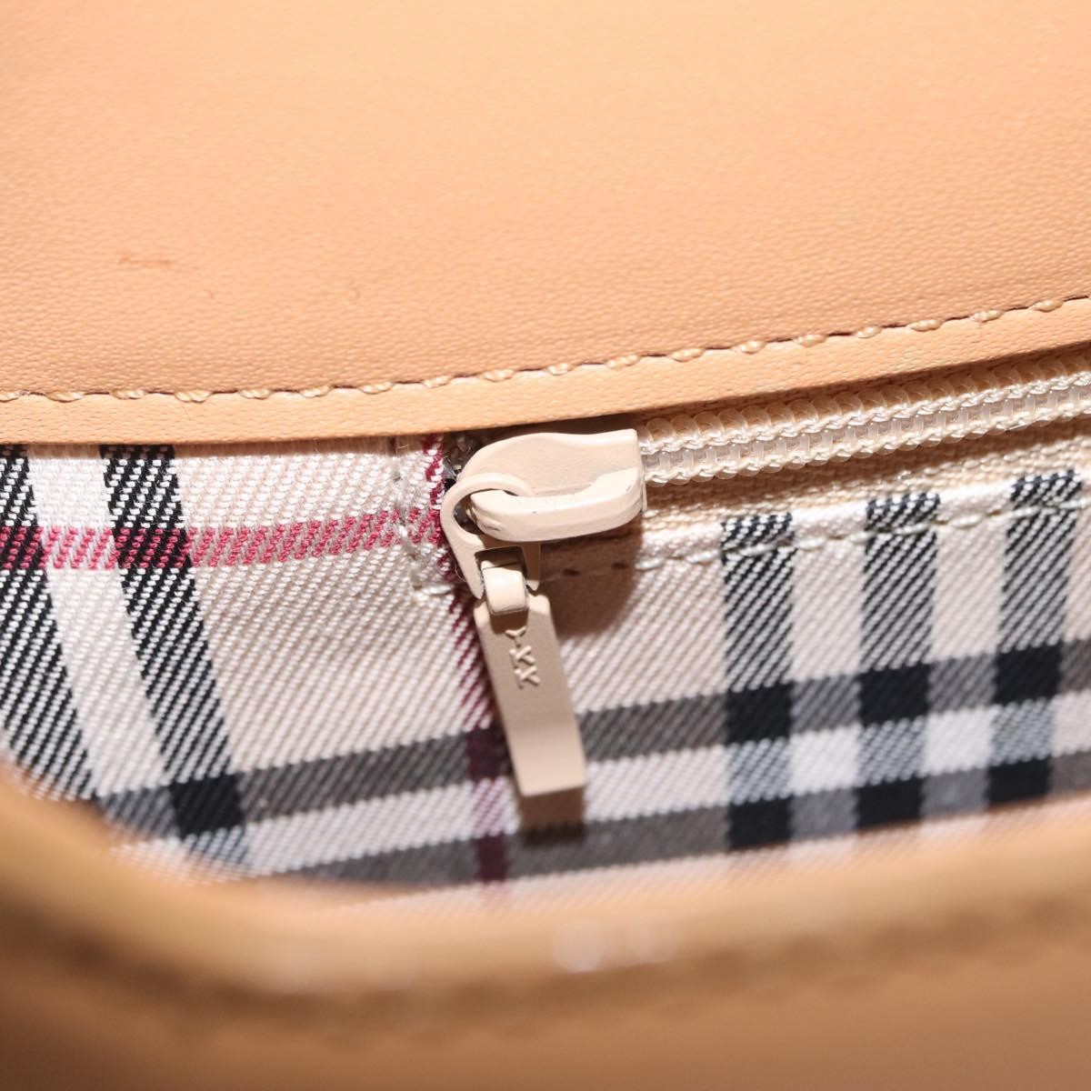 Burberry Shoulder Bag Leather Beige Leather Shoulder Bag Bag (Pre-Owned)