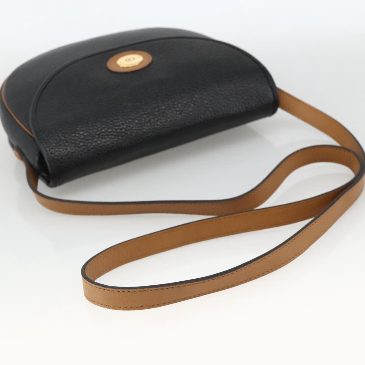 Christian Dior Cd Shoulder Bag Leather Black Leather Shoulder Bag Bag (Pre-Owned)
