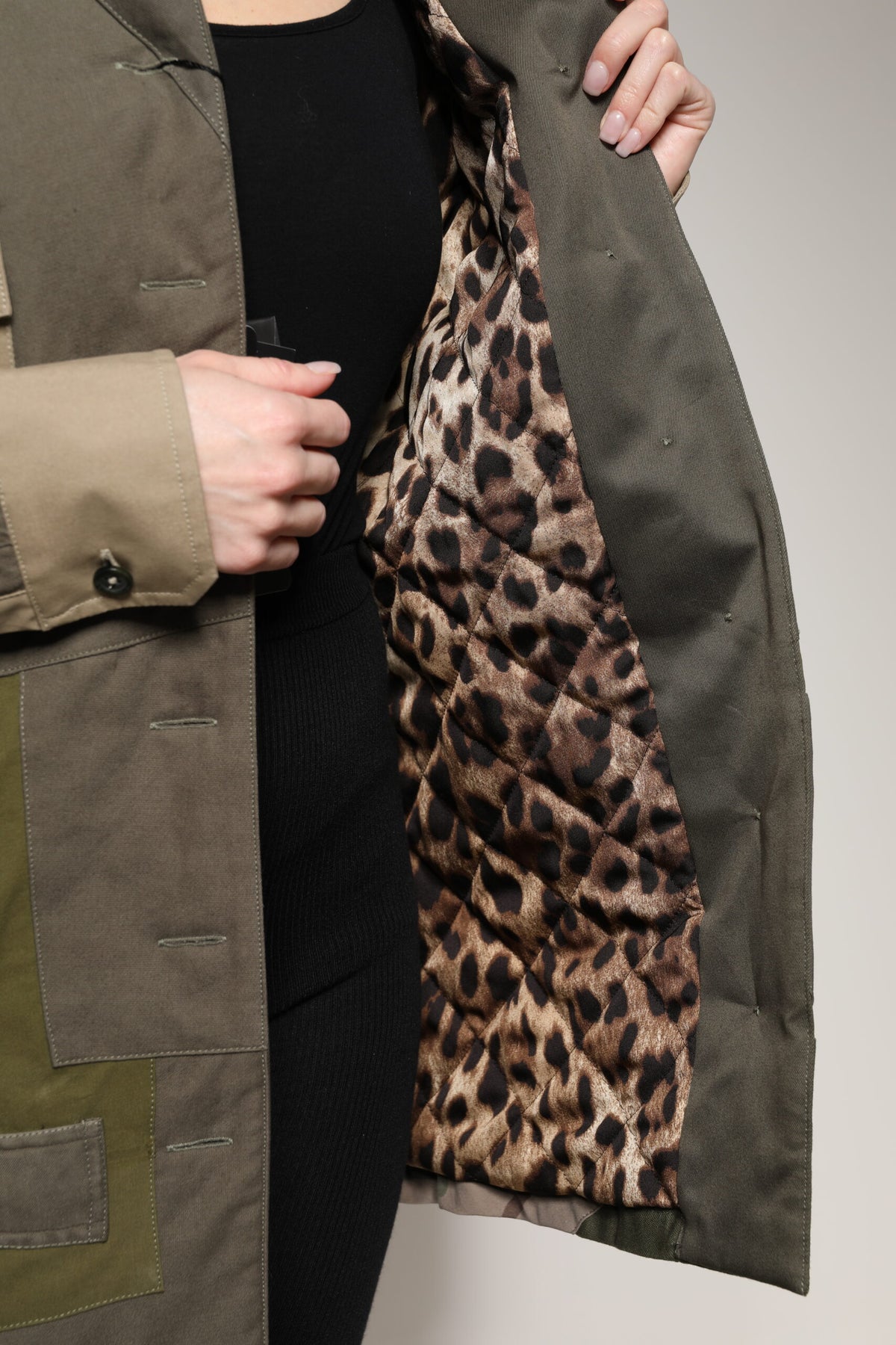 Dolce & Gabbana Military Green Cotton Button Down Women's Jacket
