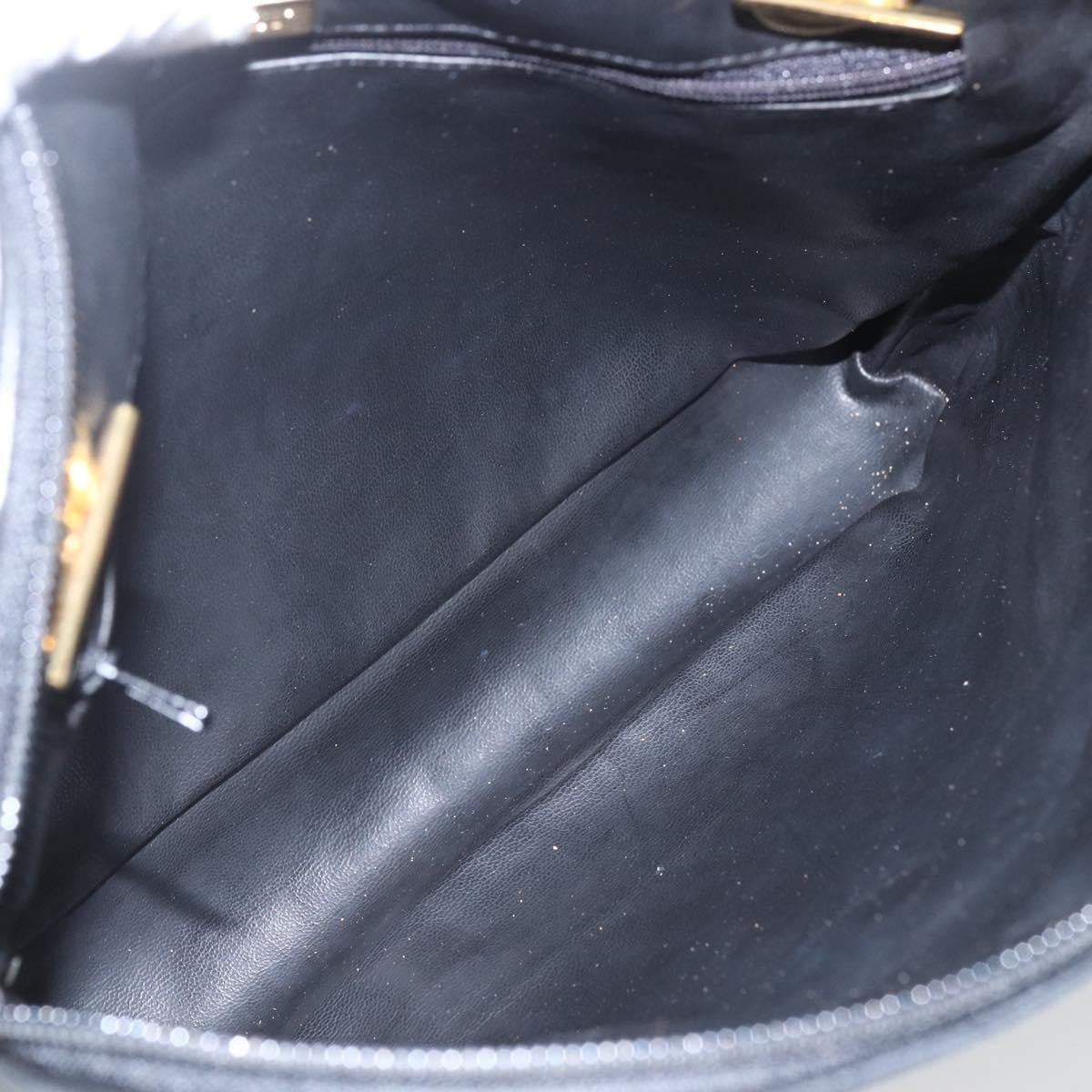 Bally Vintage Chain Quilted Leather Black Leather Shoulder Bag Bag (Pre-Owned)