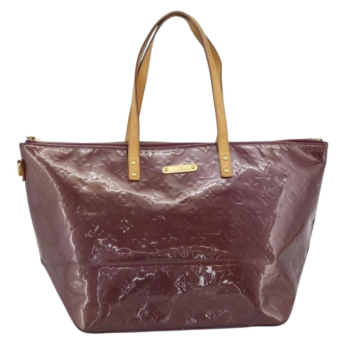 Louis Vuitton Bellevue Monogram Vernis Purple Patent_Leather Tote Bag Bag (Pre-Owned)