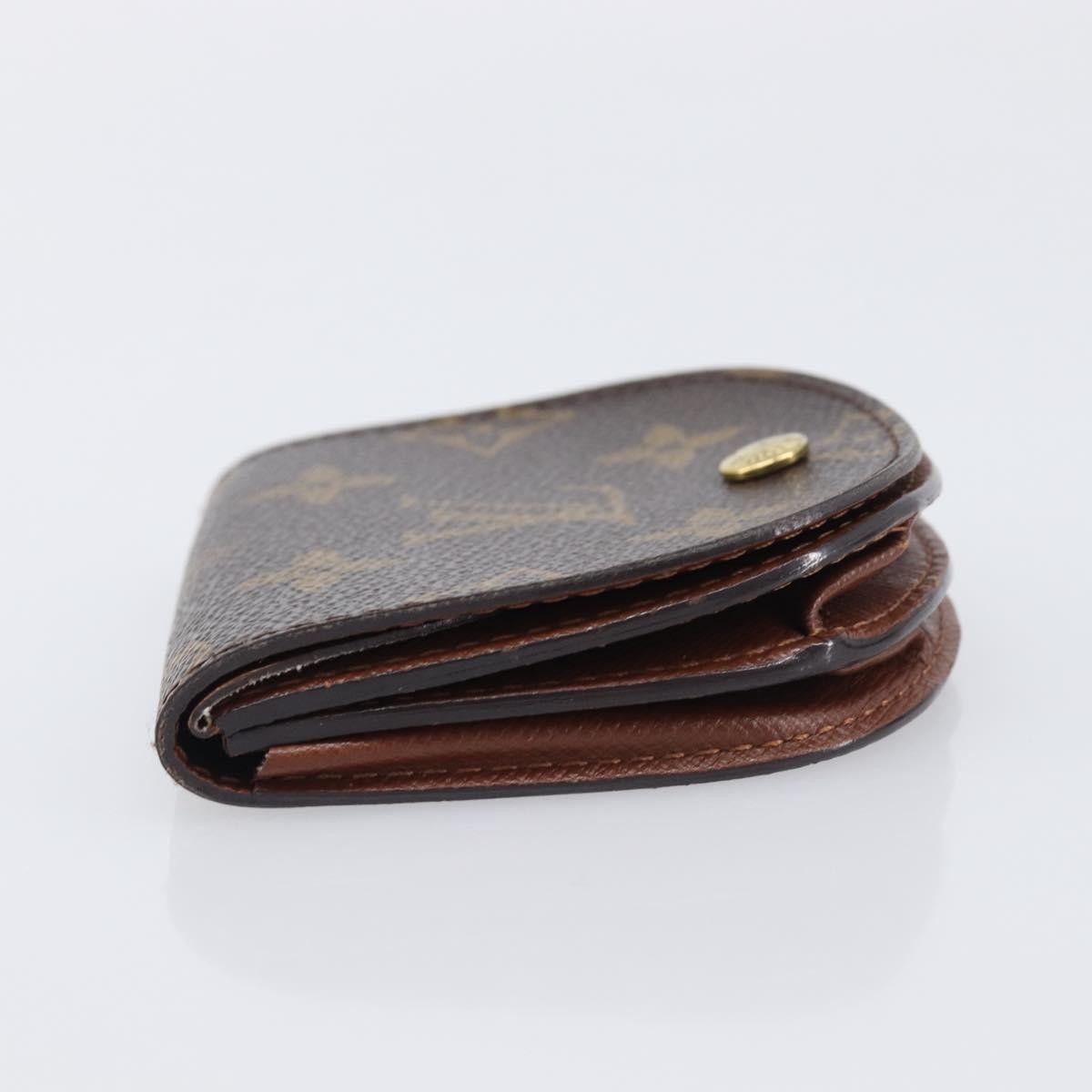 Louis Vuitton Porte Monnaie Gousset Canvas Brown Canvas Wallets Accessory (Pre-Owned)